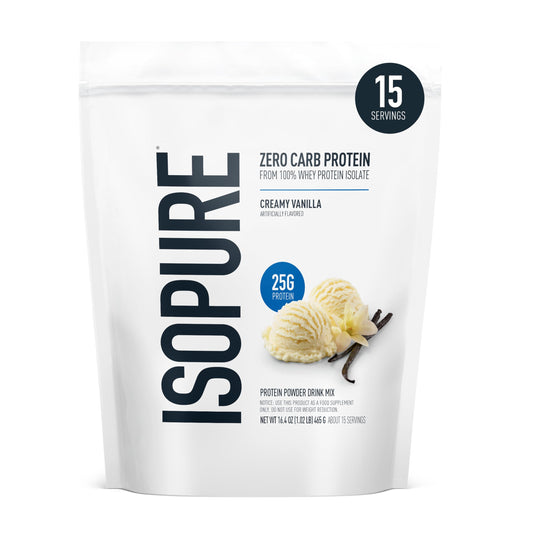 Isopure Zero Carb 100% Pure Whey Isolate Protein Powder, 16 Servings