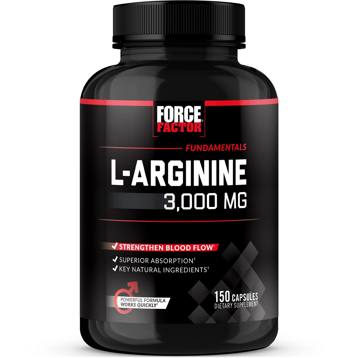 Force Factor Longjack Tongkat Ali Max Men's Vitality L-Arginine Nitric Oxide for Muscle Building 210 Capsules