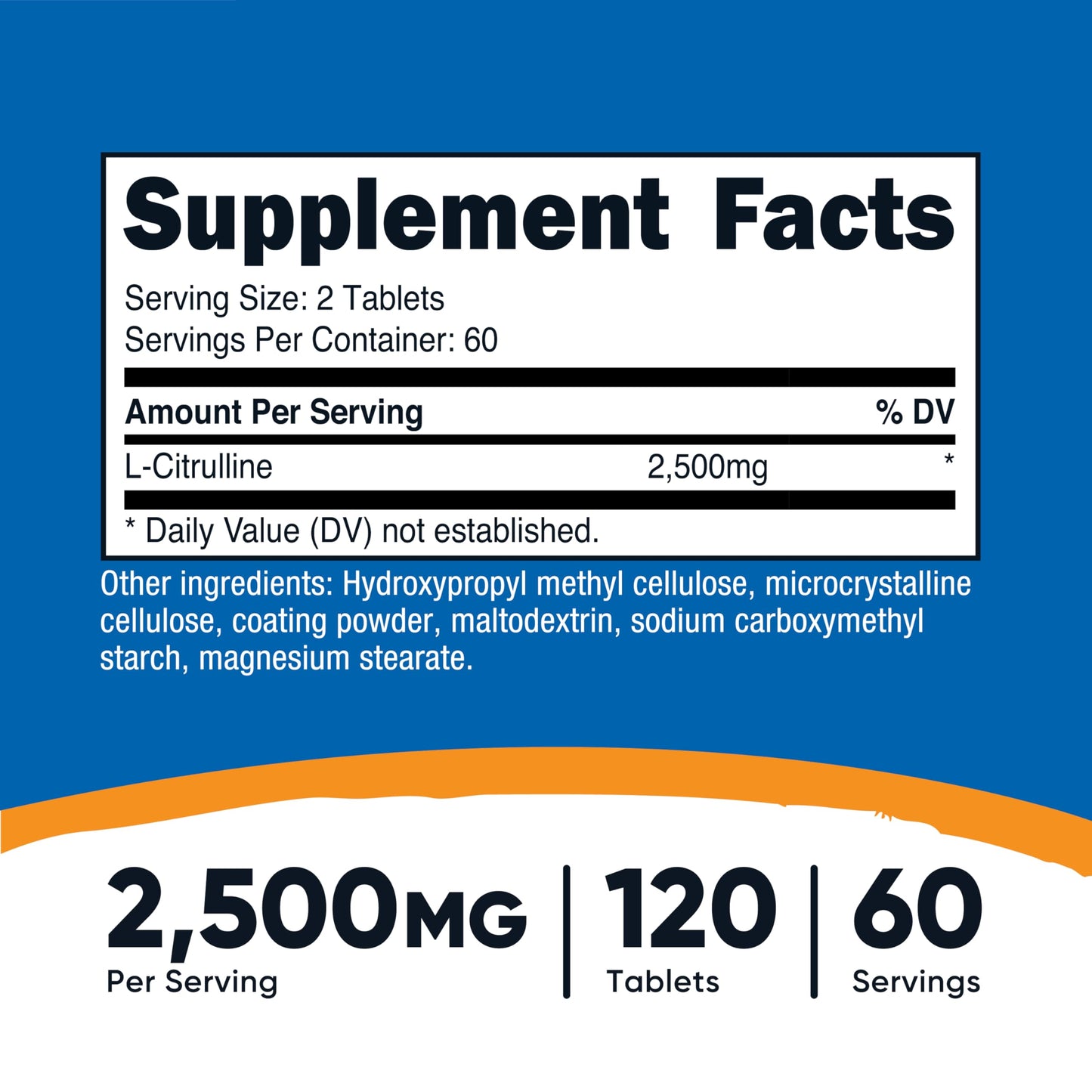 Nutricost L-Citrulline 2500mg Per Serving, 240 Tablets
