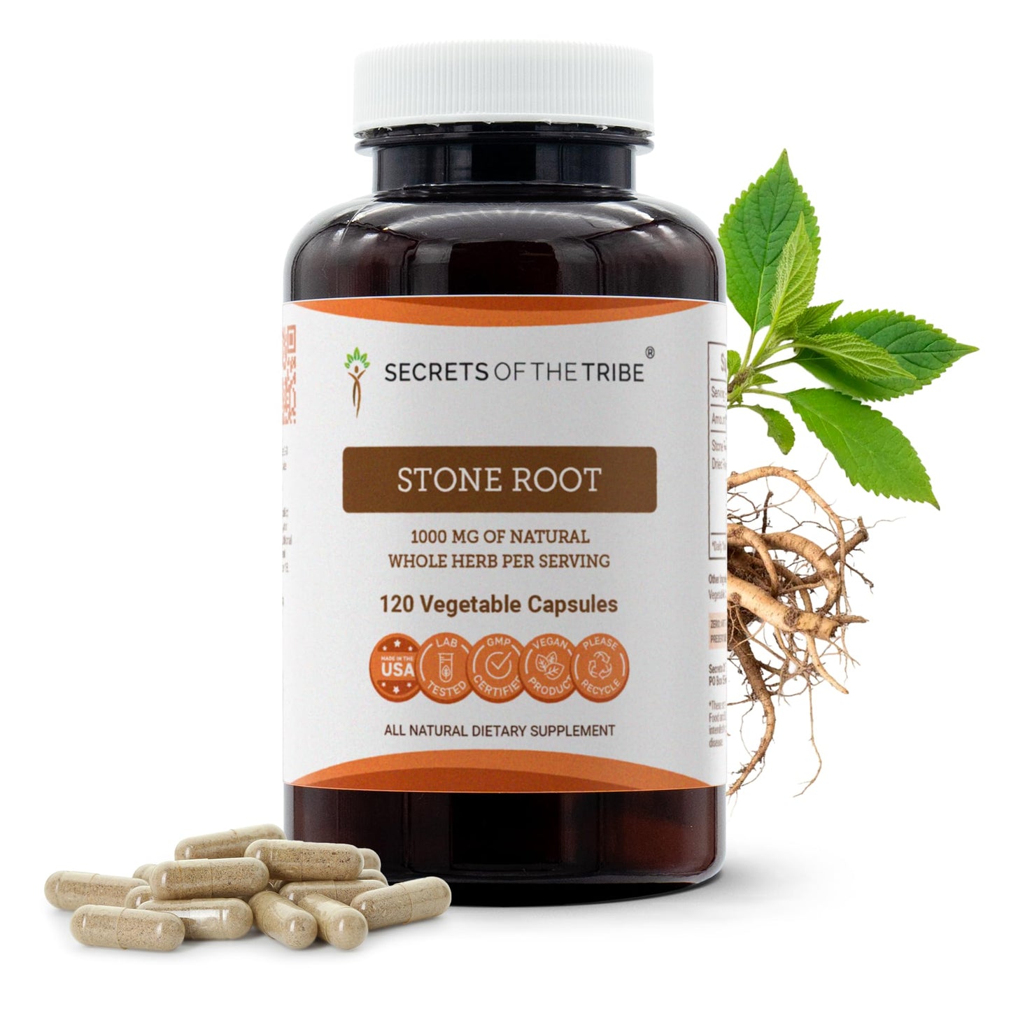Secrets of the Tribe Stone Root Capsules, 120 Count