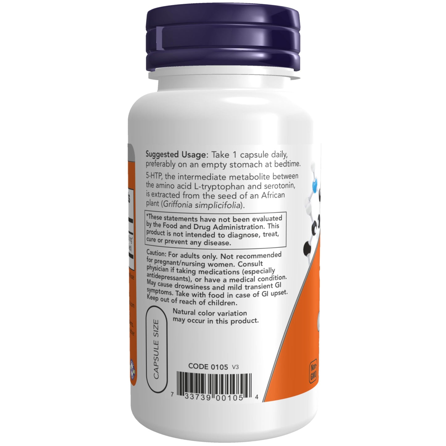 NOW Foods 5-HTP (5-hydroxytryptophan) 100 mg, Neurotransmitter Support*, 60 Veg Capsules
