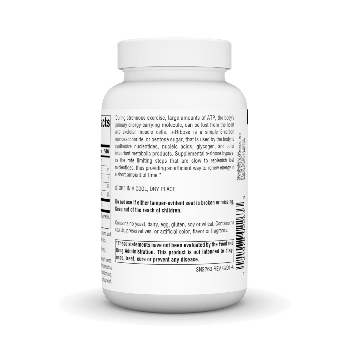 Source Naturals D-Ribose for Workout, Energy, and Recovery, 90 Tablets
