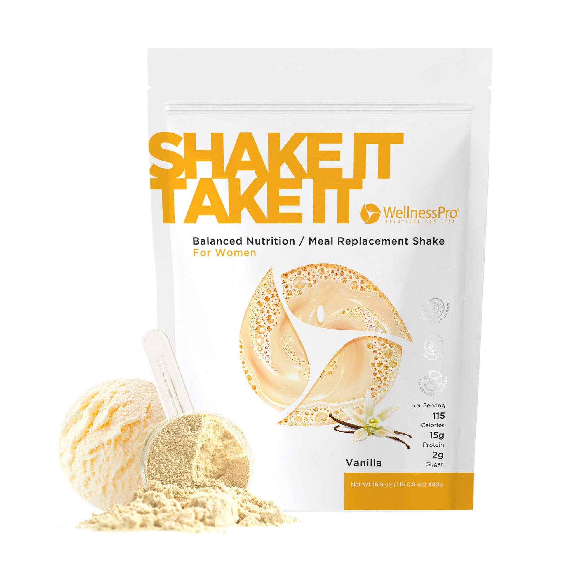 WellnessPro Women's Meal Replacement Shake Powder 16.9 Servings