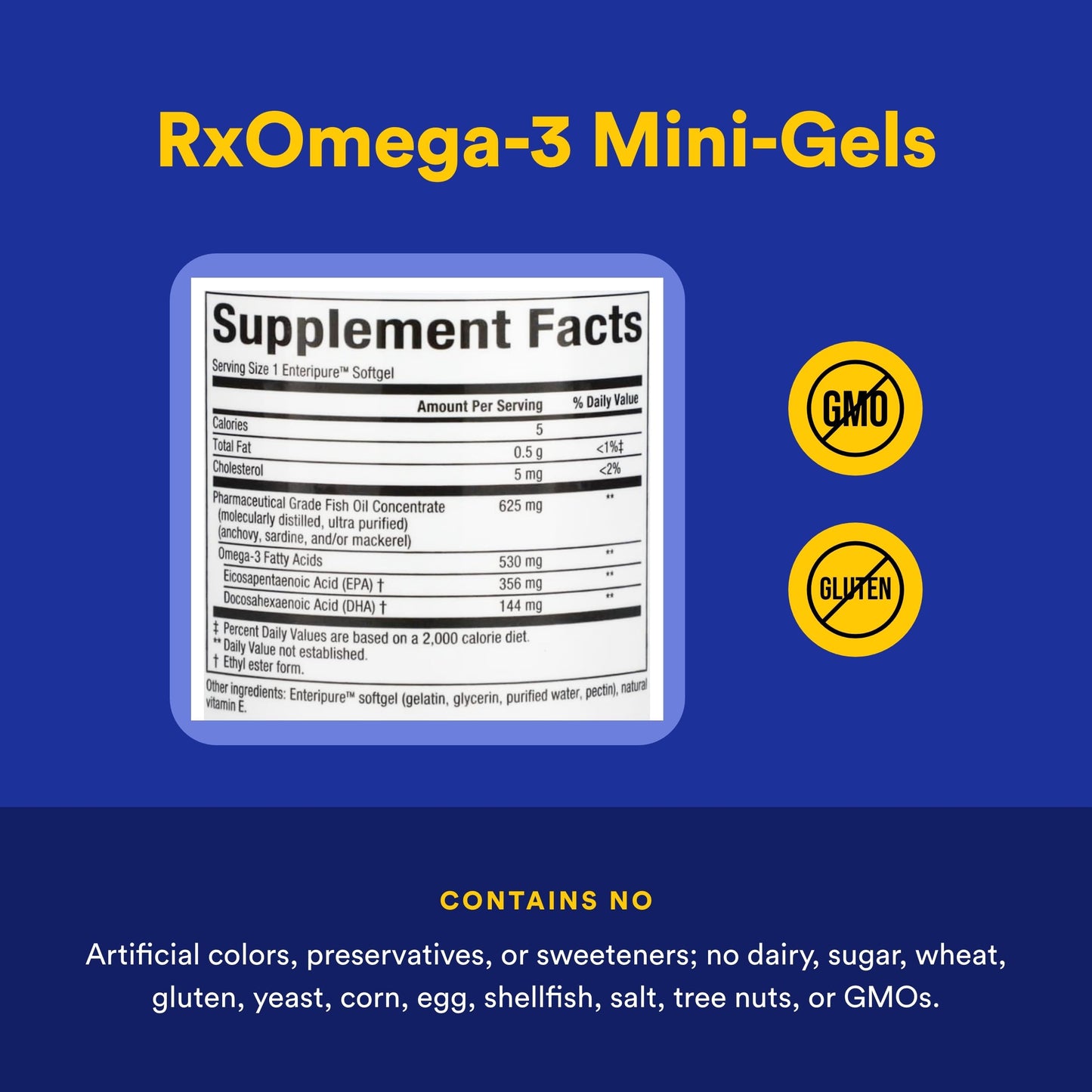 Natural Factors Rx Omega-3 Factors Mini-Gels Softgels, 60 Softgels