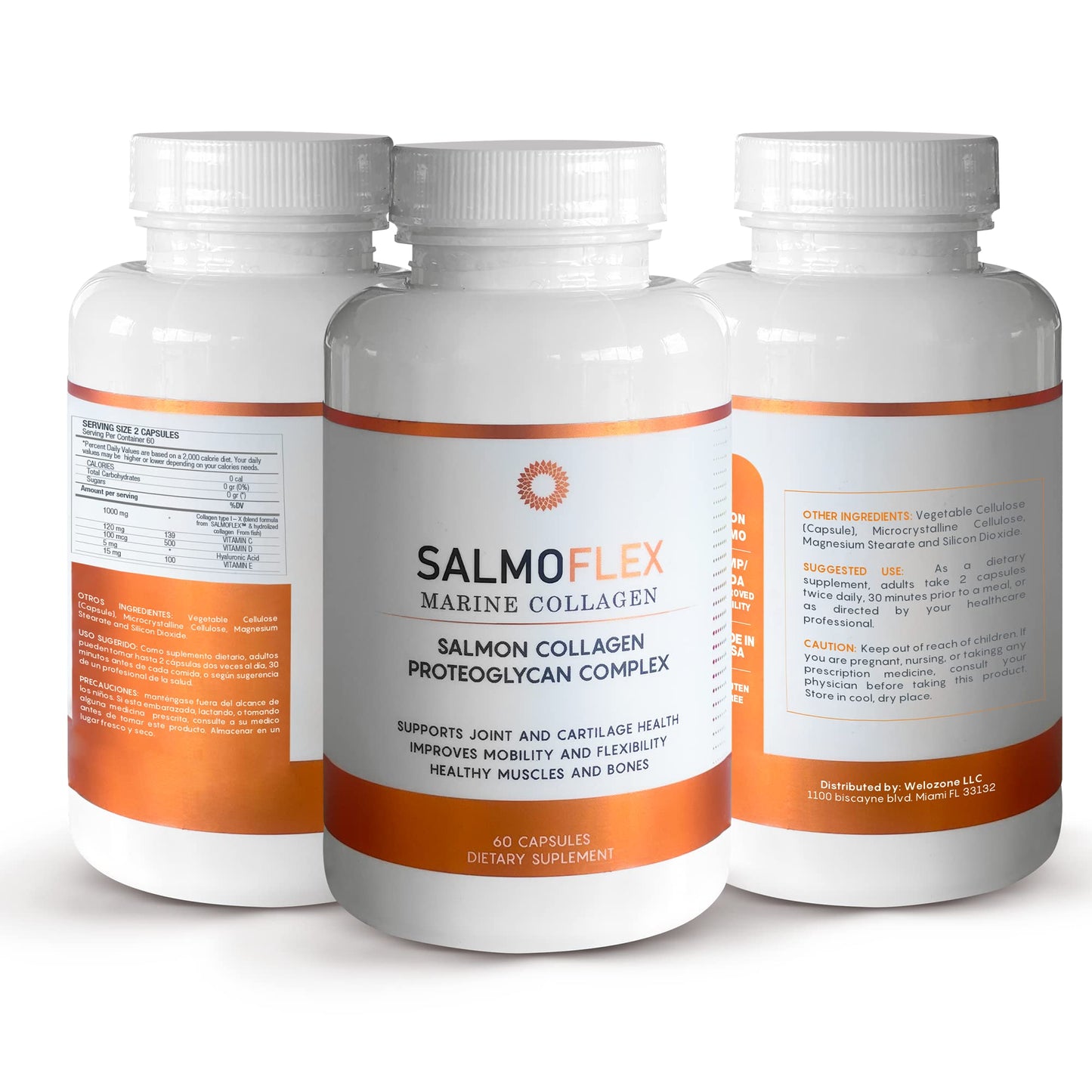 VITASEI Salmoflex Marine Collagen Peptide Supplement Capsules 180