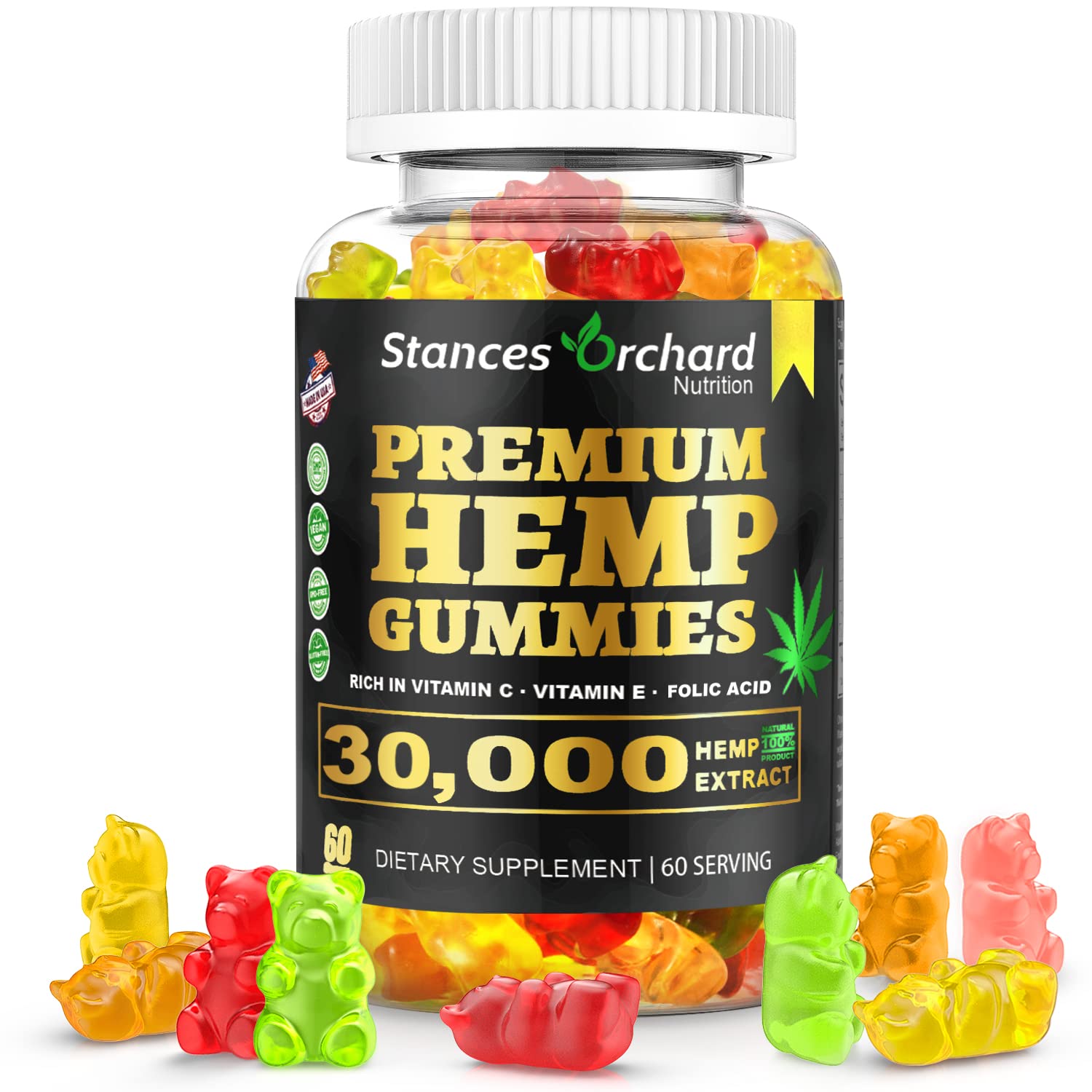 STANCES ORCHARD Omega-3-6-9 Combination Nutritional Supplements Gummy 60 Count
