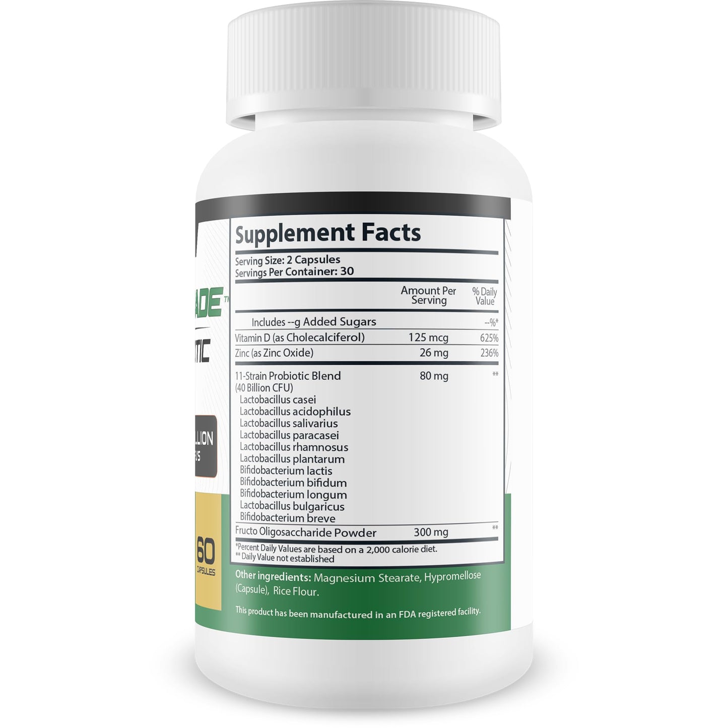 Generic Probiotic Vigorade Male Probiotic Capsules, 1 Capsule
