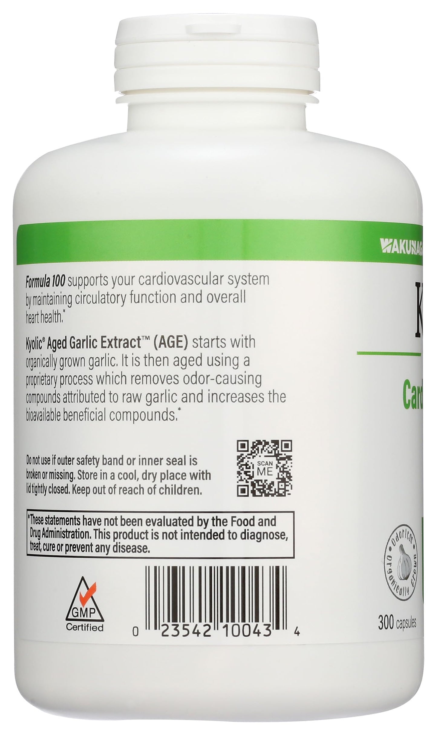 Kyolic Aged Garlic Extract Formula 100 Capsules 300 Count
