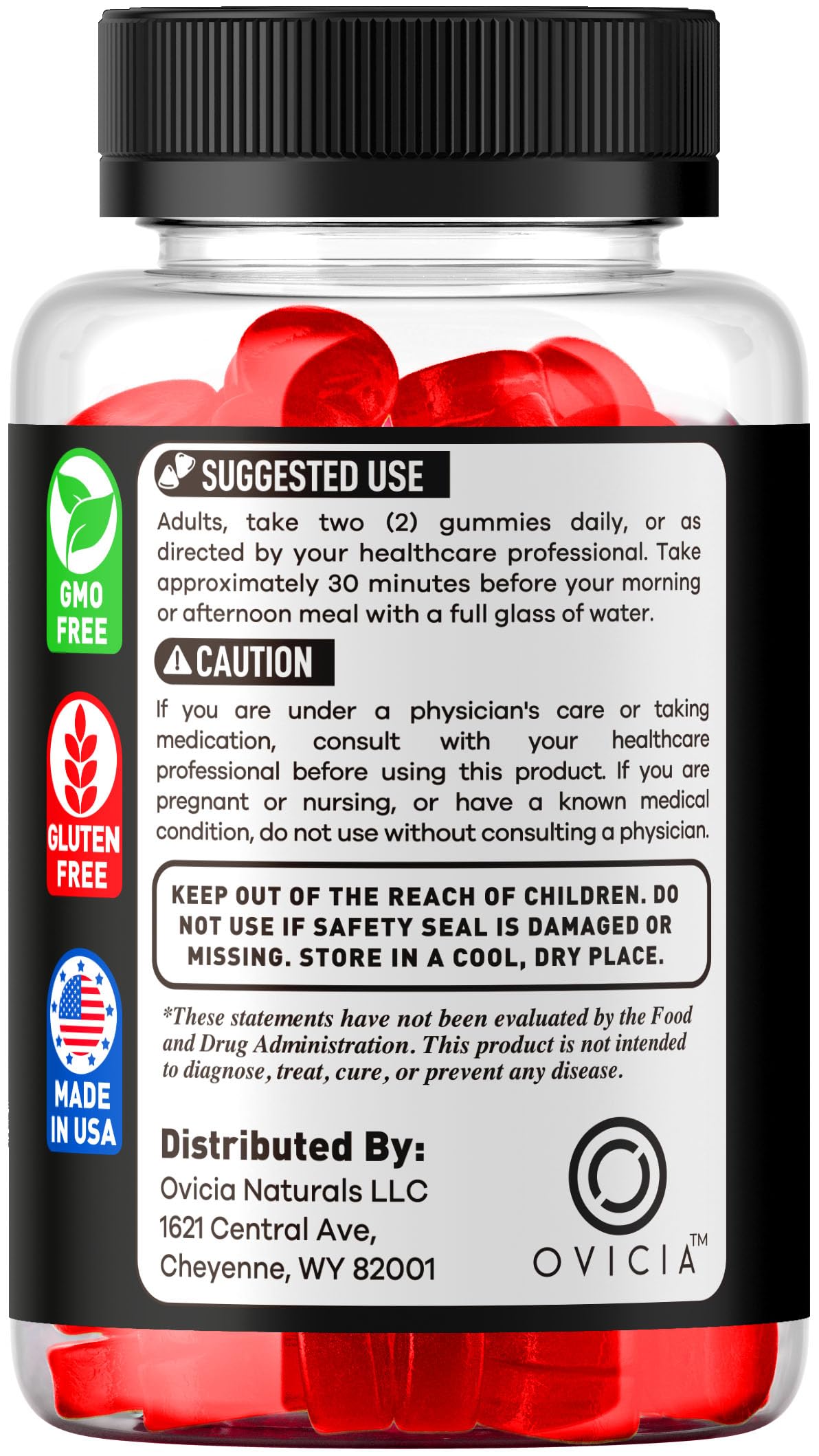 OVICIA Horse Peak Gelatin Gummies, 60 Gummies