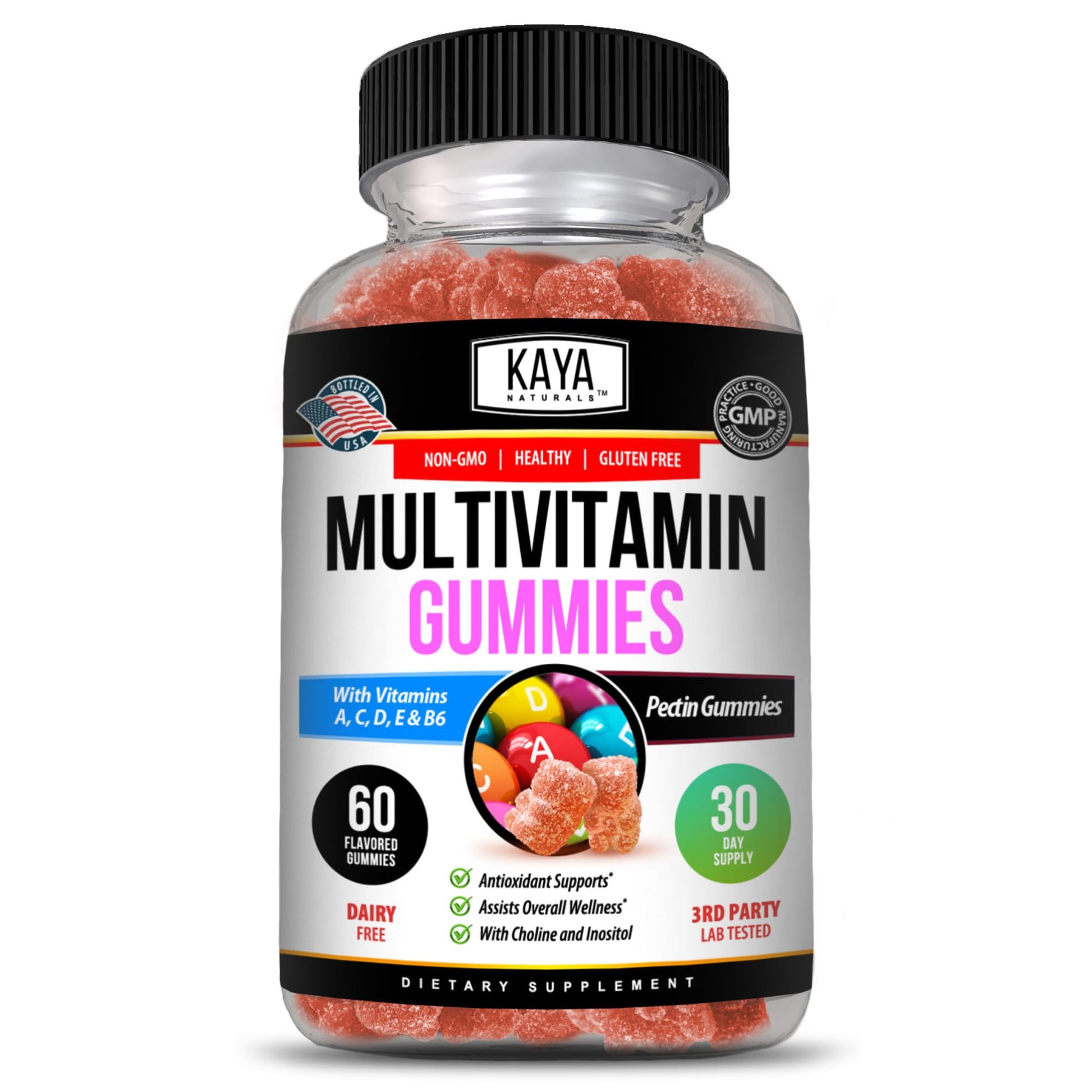 Kaya Naturals Adult Multivitamin Gummy, 60 Gummies
