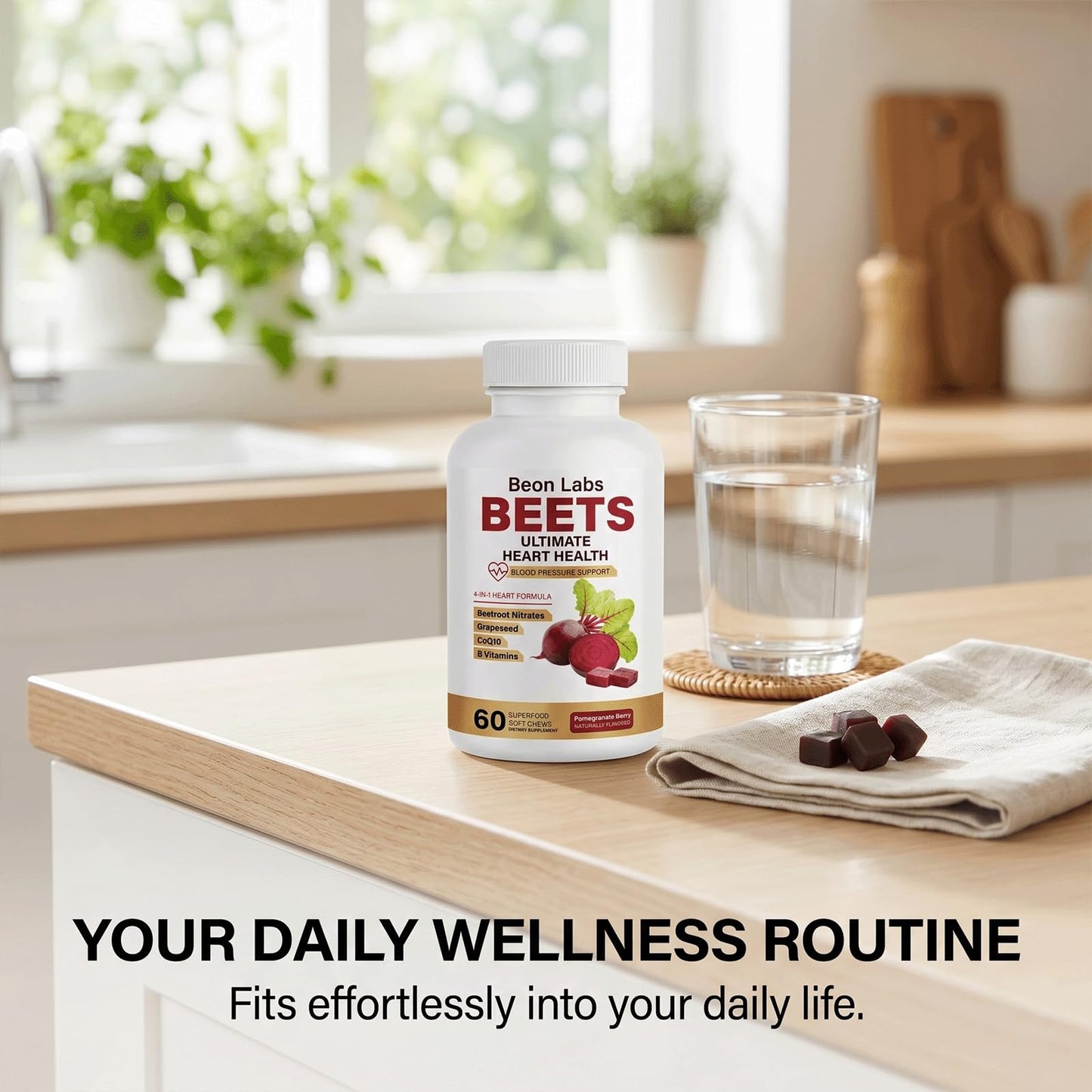 NYYQYYN Beon Beetroot Chews Gummy 60 Count