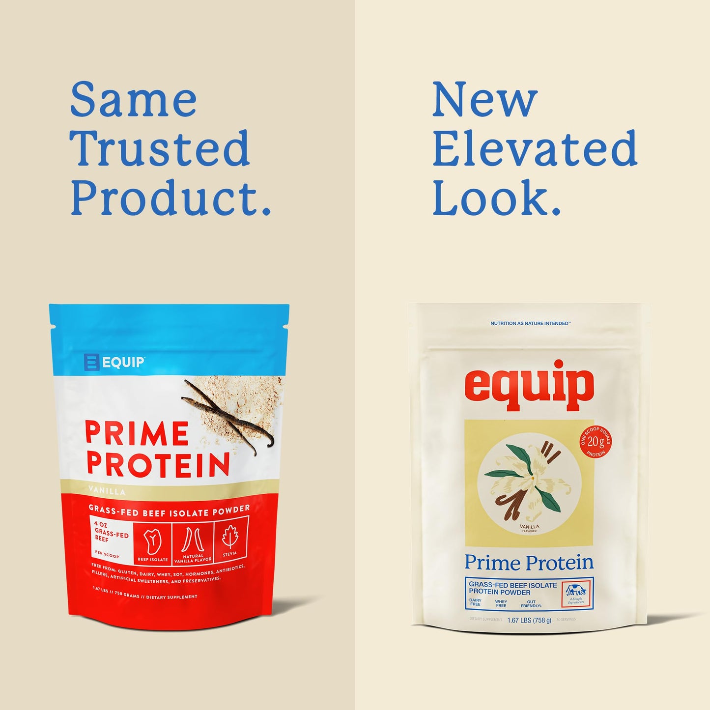 Equip Prime Protein Powder Beef Protein Isolate, 30 Servings