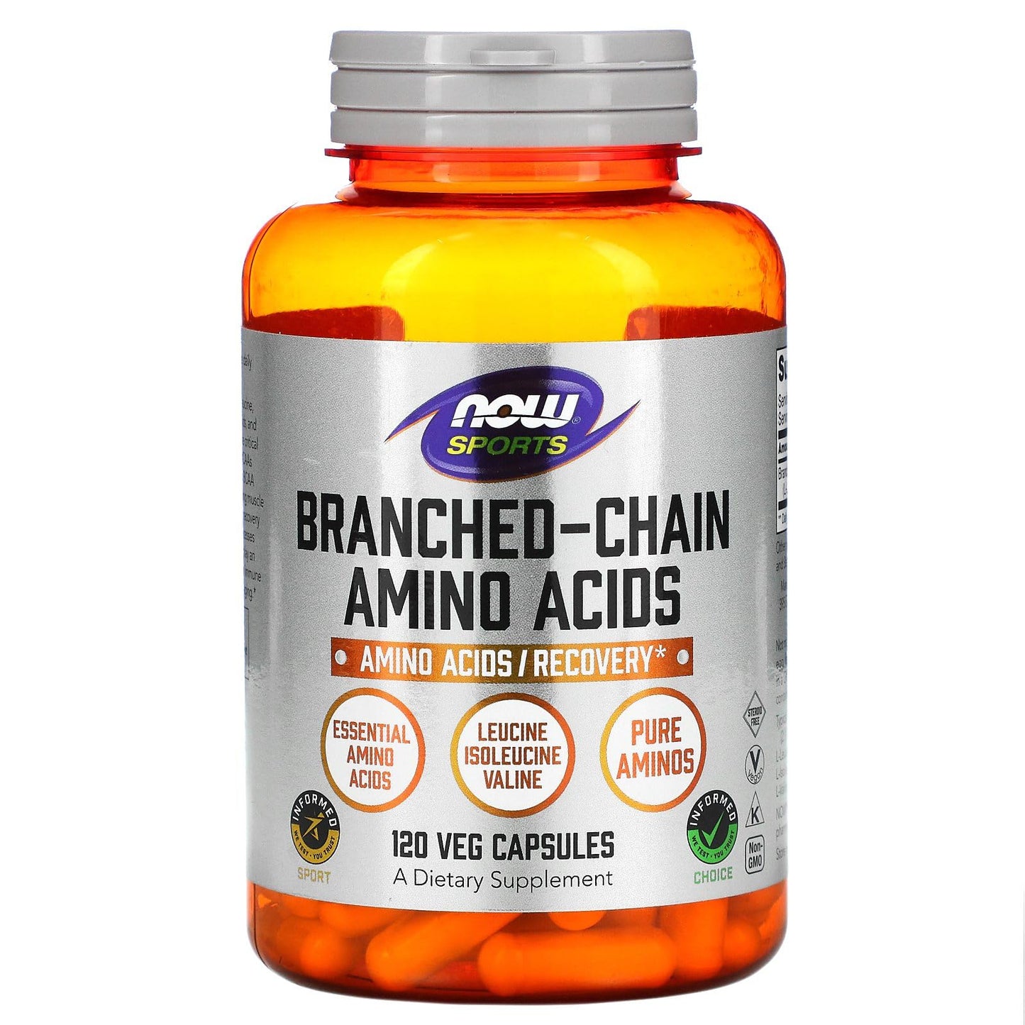 NOW Foods Branch-Chain Amino (BCAA) 800mg, 120 Capsules