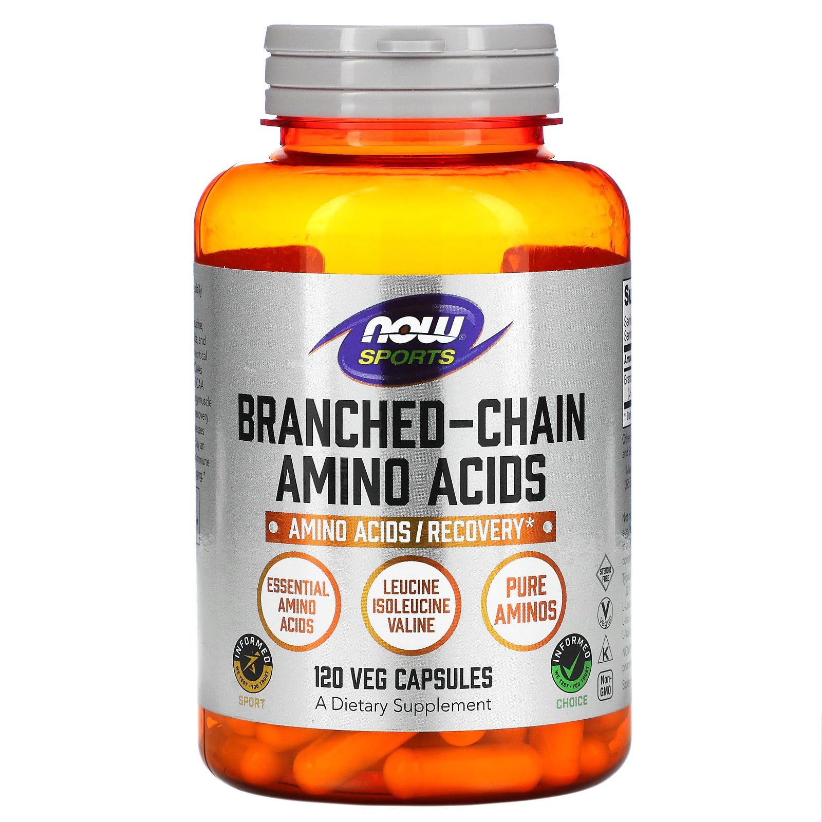 NOW Foods Branch-Chain Amino (BCAA) 800mg, 120 Capsules
