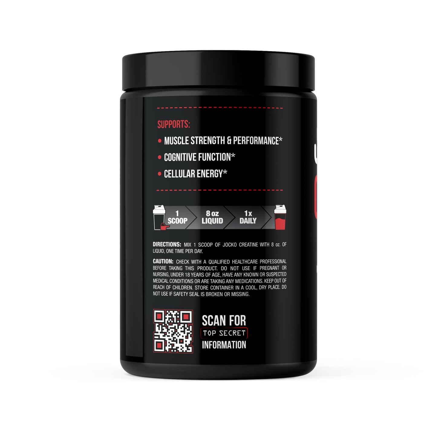 Jocko Fuel Creatine Monohydrate Powder, Unflavored, 450 Grams, 90 Servings