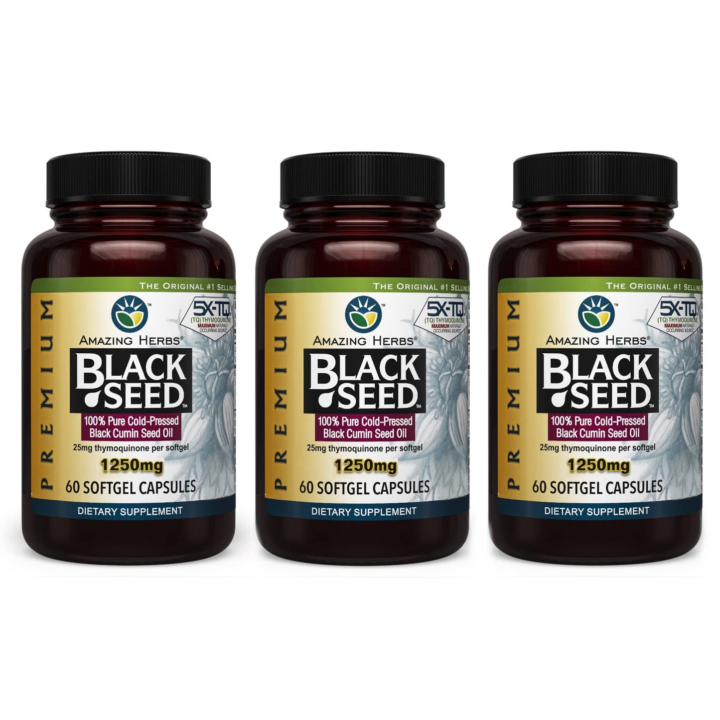 Amazing Herbs Black Cumin 180 Capsules