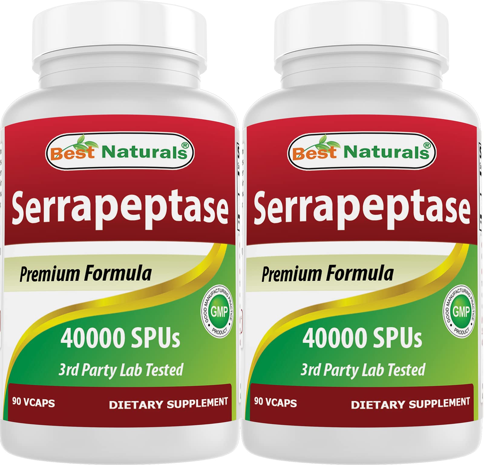 Best Naturals Serrapeptase 40000 SPUs 180 Capsules