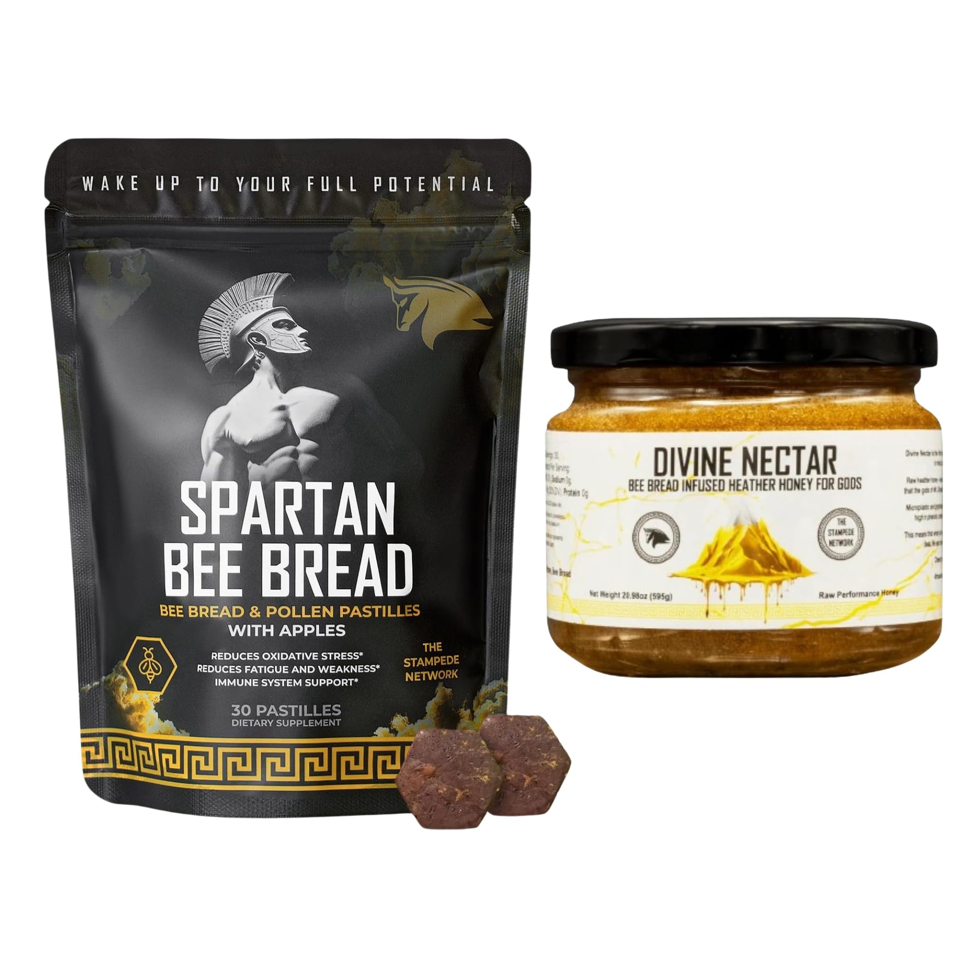 The Stampede Network Spartan Bee Bread Chewables Natural Multivitamin + Divine Nectar Honey, 1 Chewable