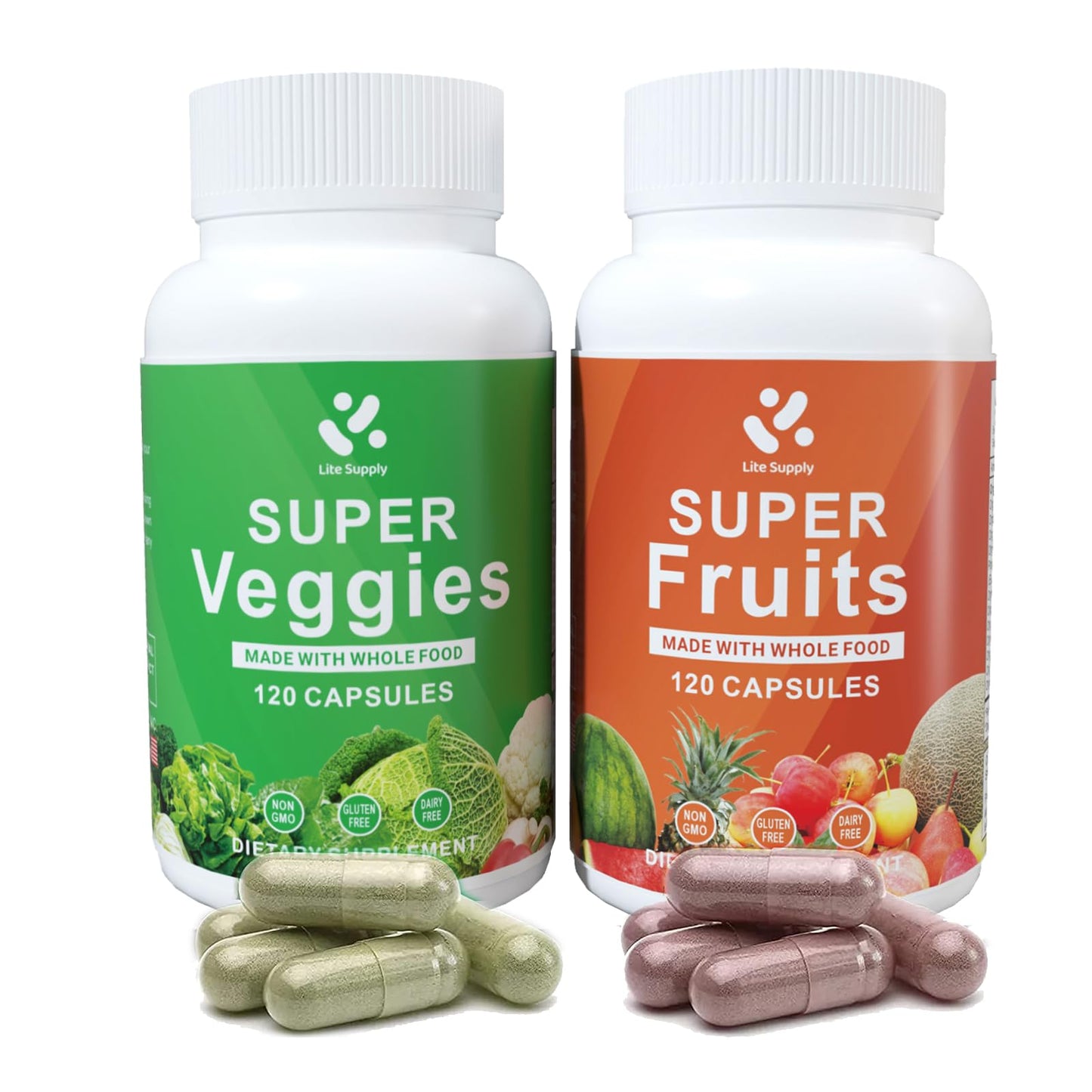 Lite Supply Fruits & Veggies Supplement Capsule, 240 Count