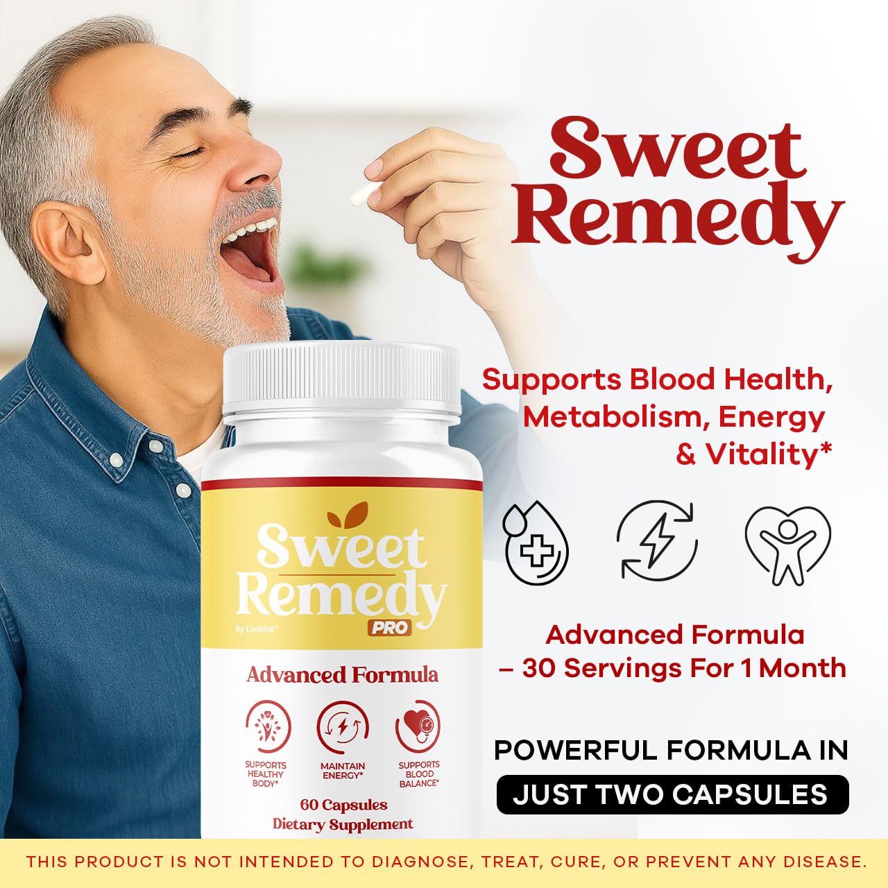 LIVORKA Sweet Remedy Pro Blood Support Capsules 180 Count
