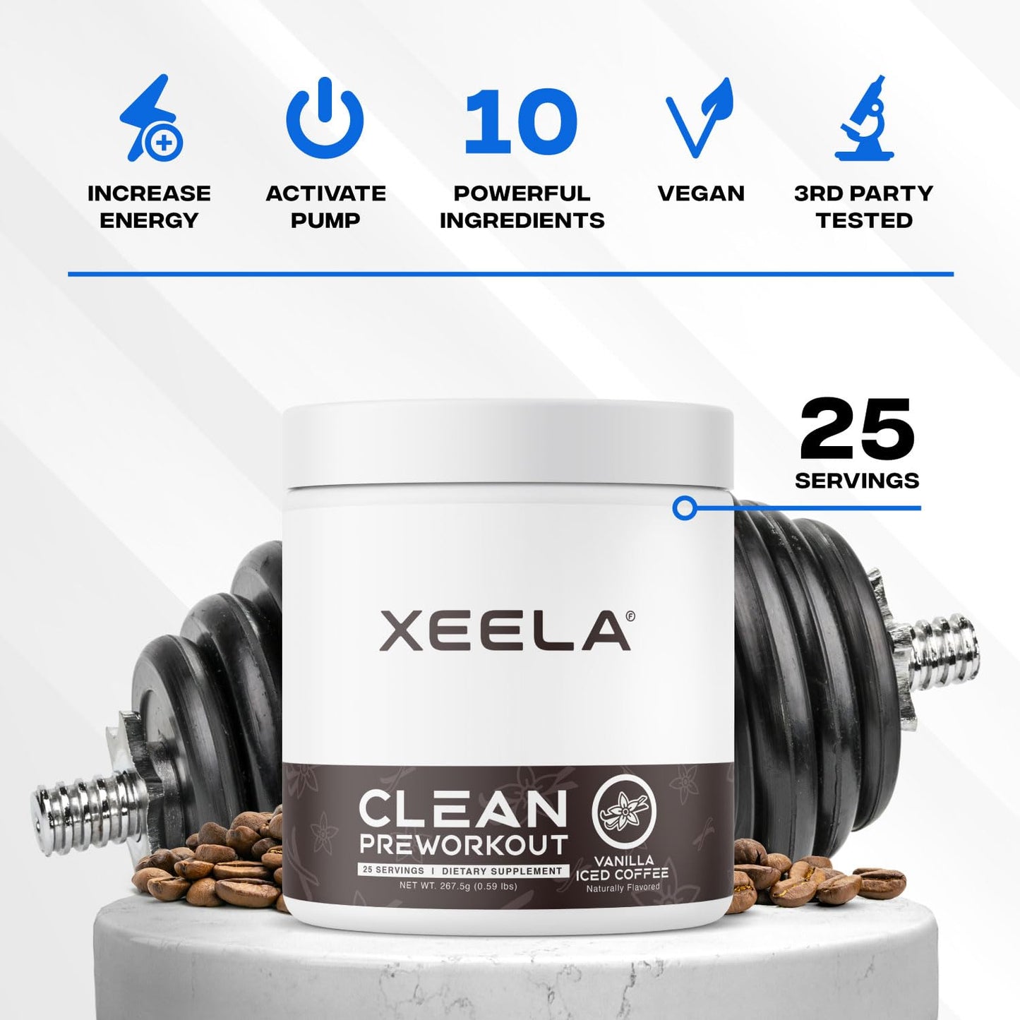 XEELA Pre Workout Powder 8.48 Ounce