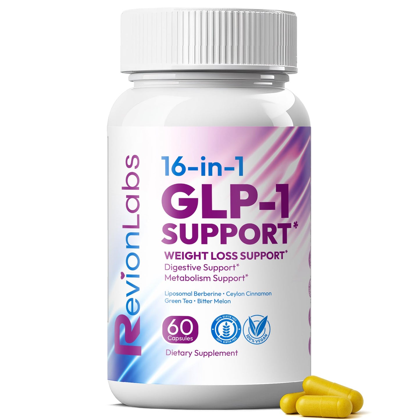 Revion LABS GLP-1 Support Weight Loss Supplement 60 Capsules