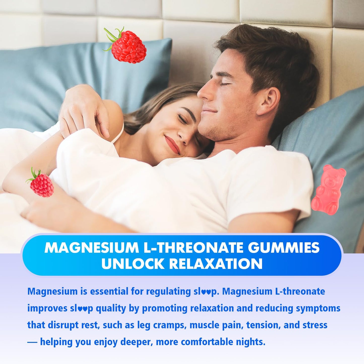 BVIVLOO Magnesium L-Threonate Gummy, 2-Pack