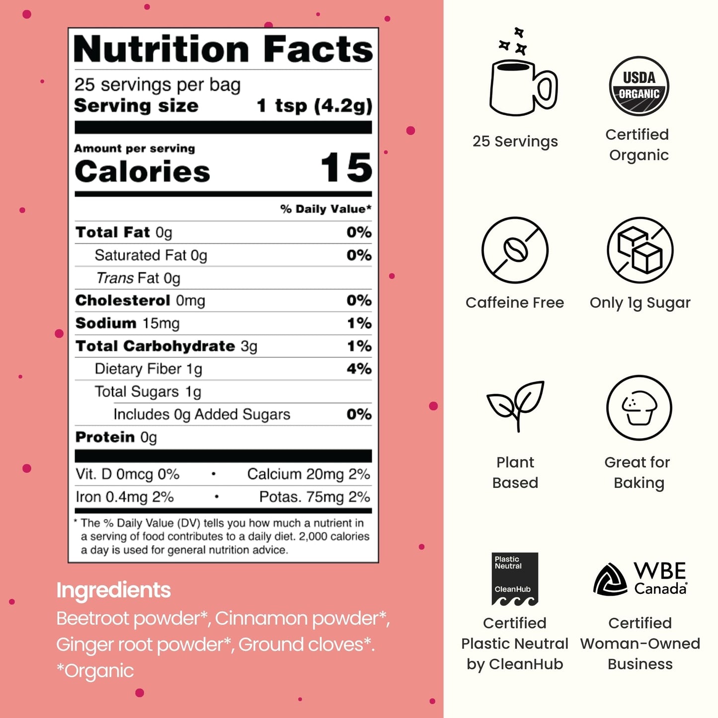 Blume Beetroot Blend Superfood Latte Powder 4.4
