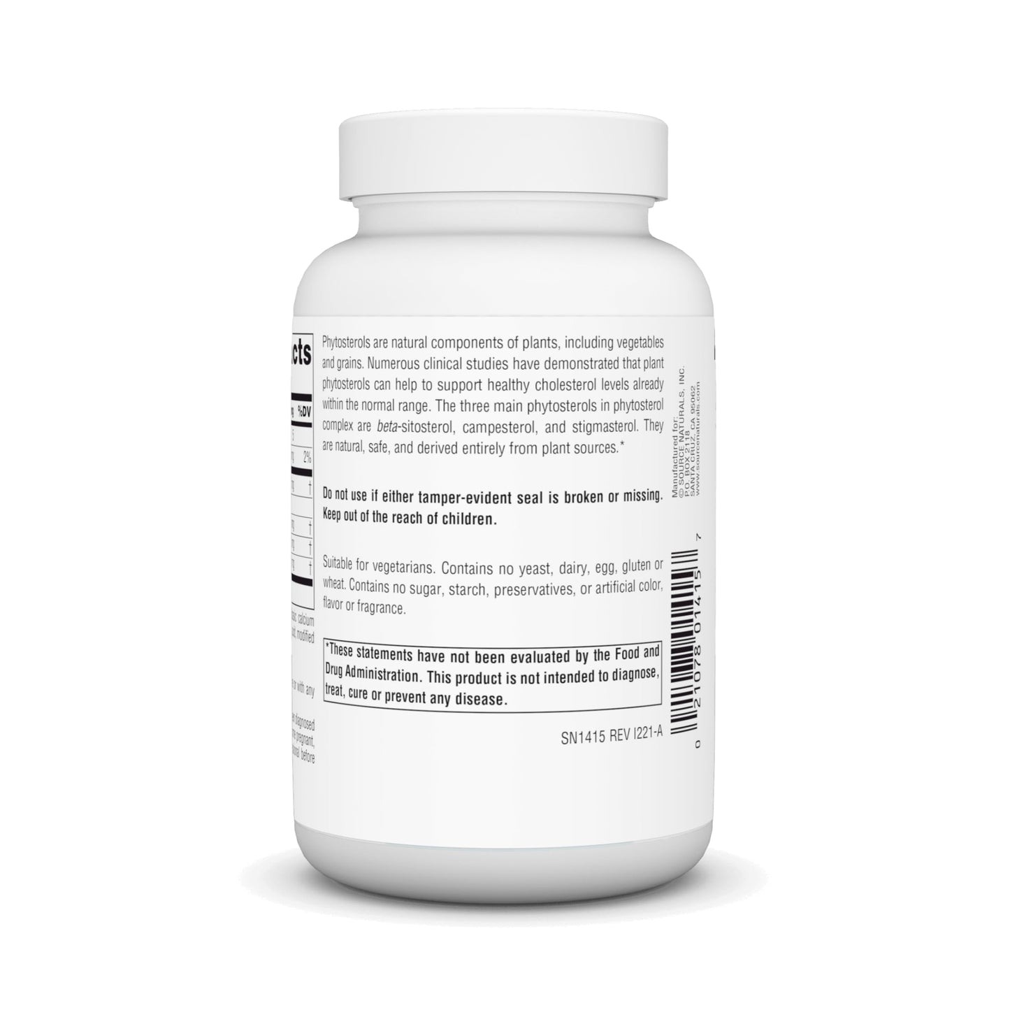 Source Naturals Mega Strength Beta Sitosterol 375mg Tablets, 60 Count