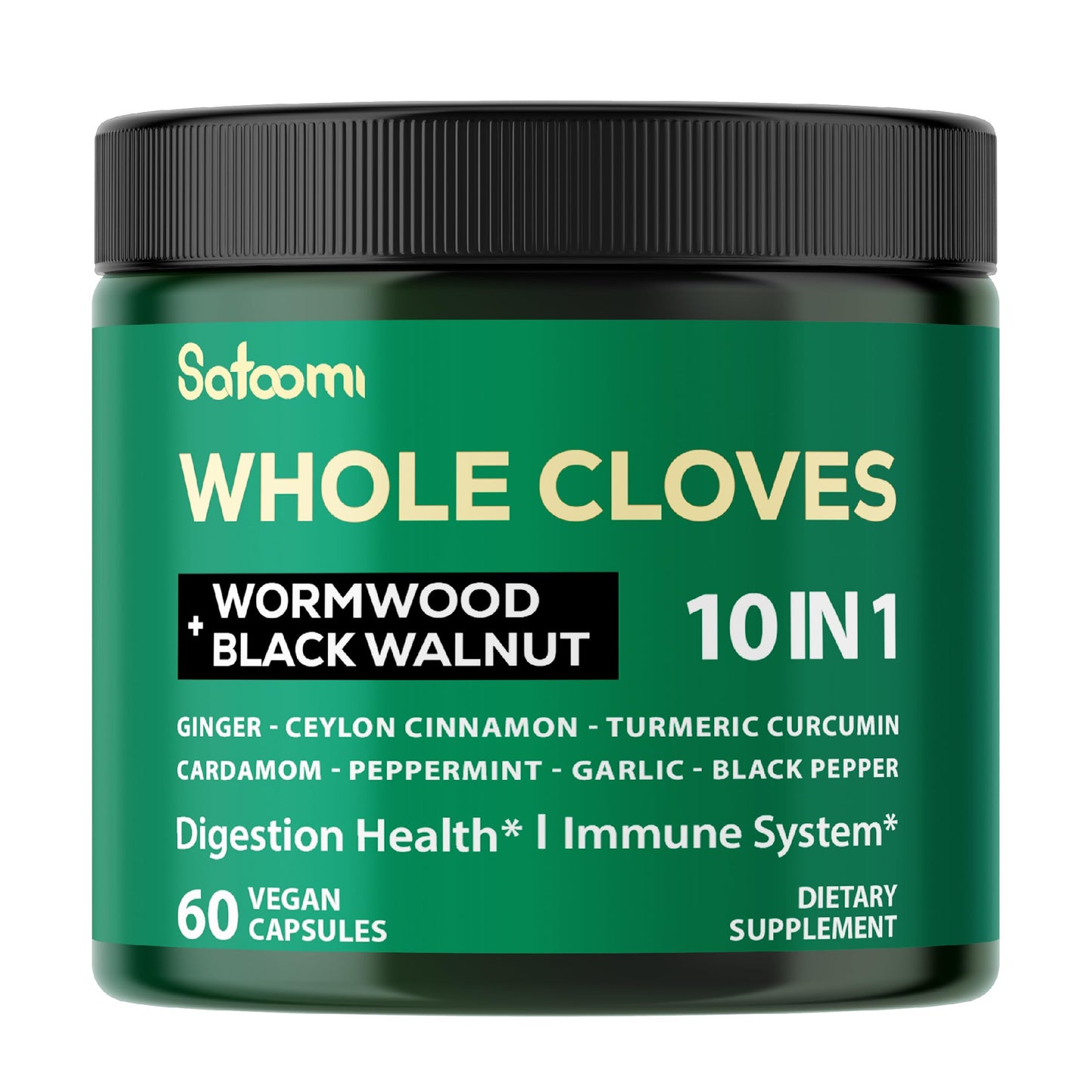 Satoomi 10-in-1 Clove Supplement Capsules, 60 Count