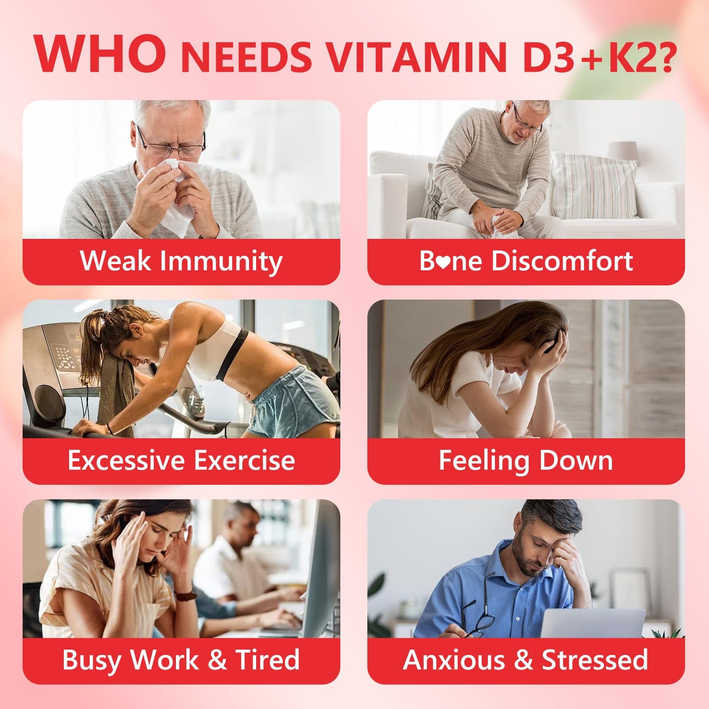 Jabsah Vitamin D3 K2 Gummies 10000 IU with Calcium, Magnesium & K2 (MK-7), Extra Strength, 120 Count