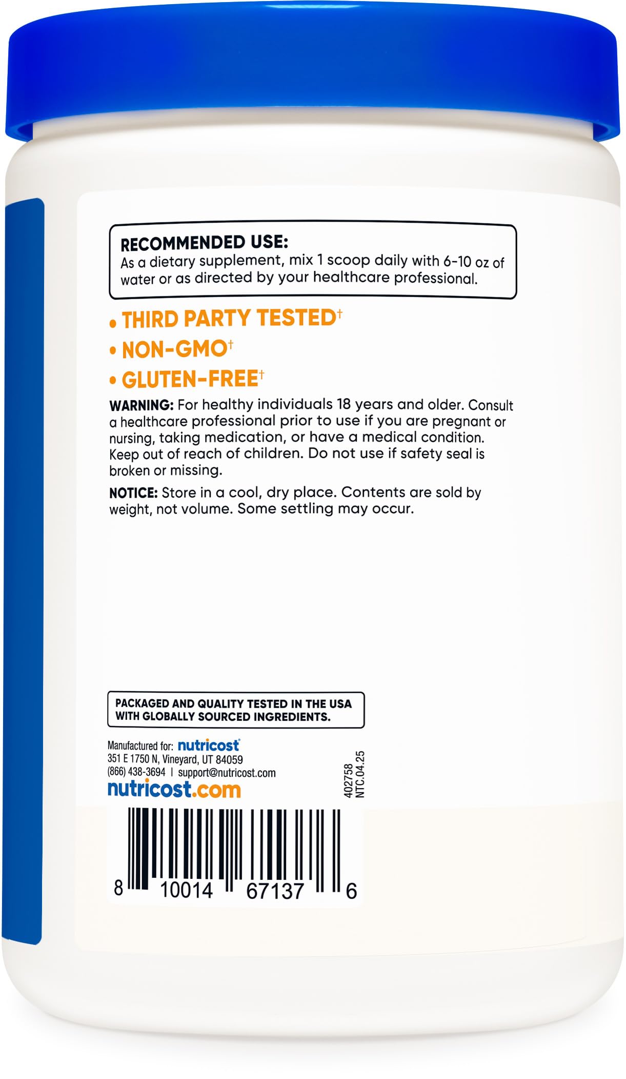Nutricost L-Proline Powder 250 Grams - 2,000mg Per Serving, Non-GMO, 8.82 Ounce