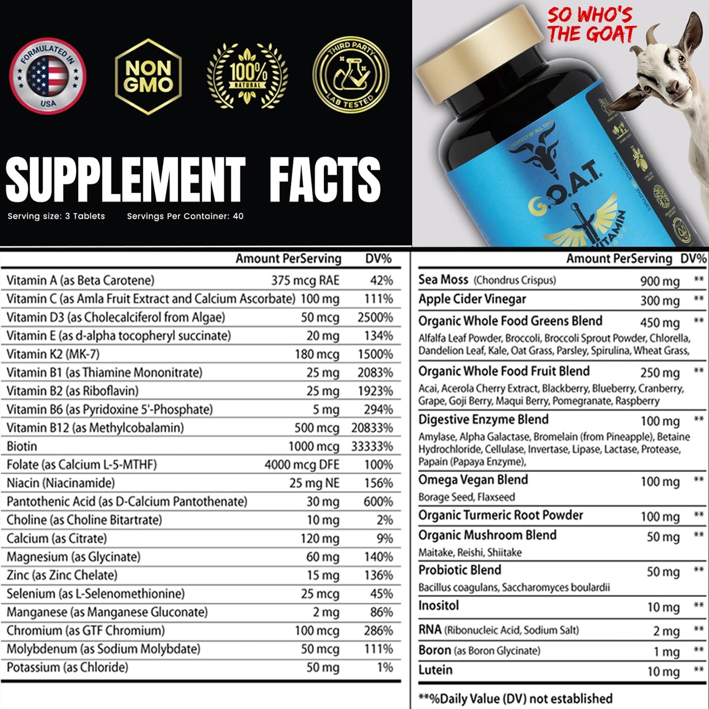 Goat Men & Women Multivitamins Tablet 120