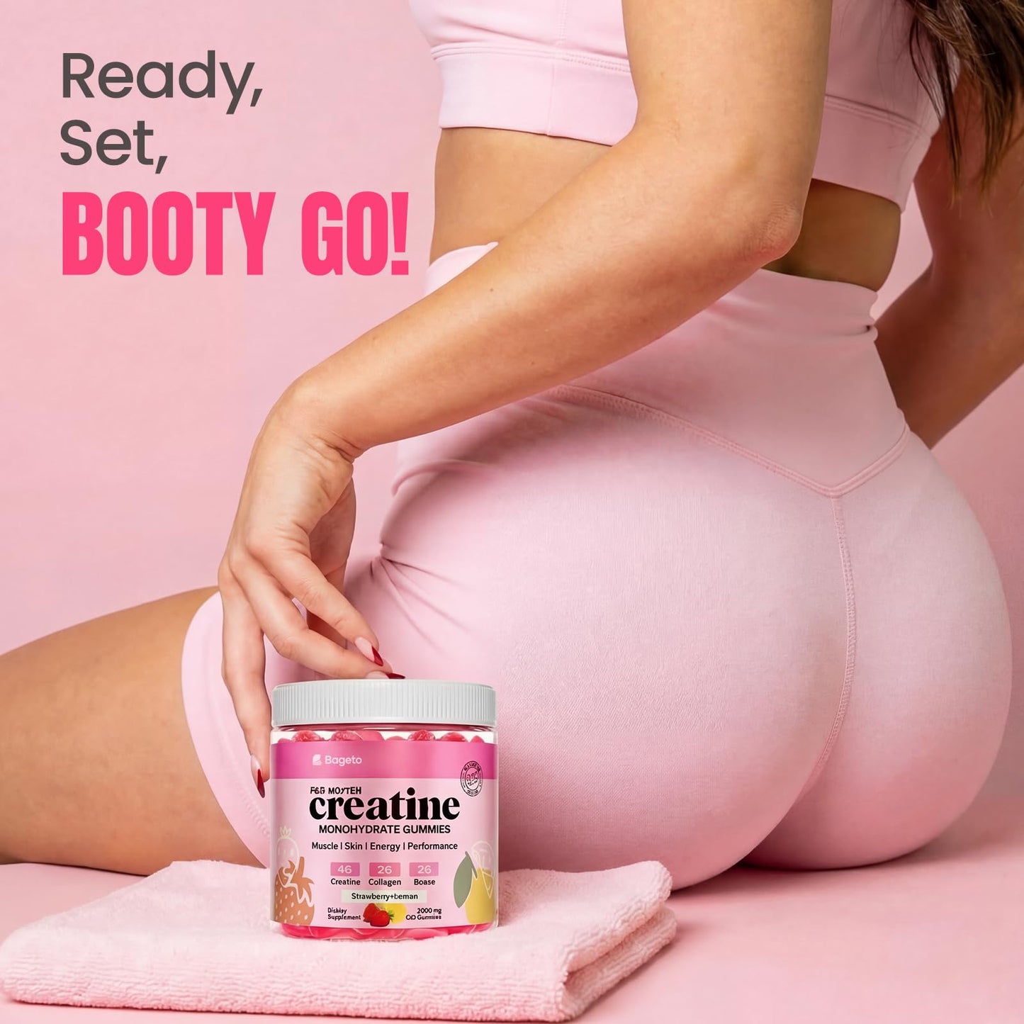 Bageto Creatine Monohydrate Gummies 120 Count