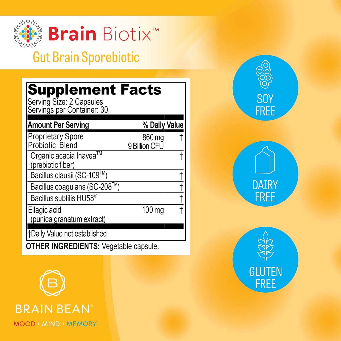 Brain Bean Brain Biotix 60 Capsules