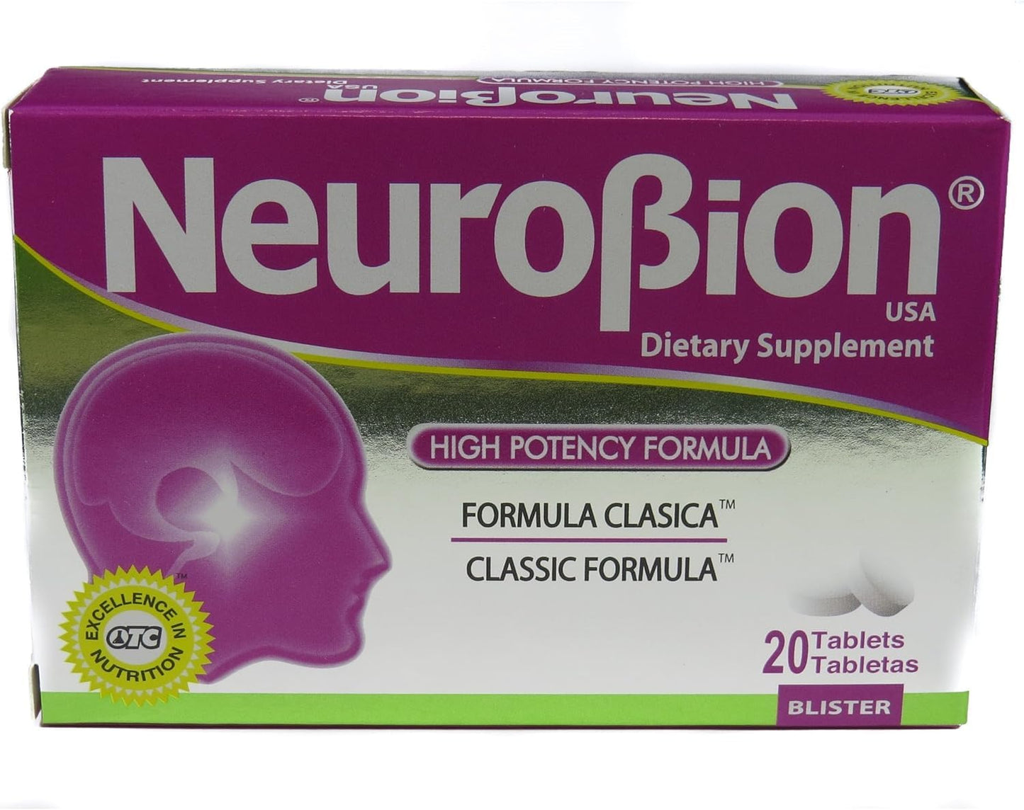 Neurobion Classic Vitamin B Energy Booster Tablet, 20 Count