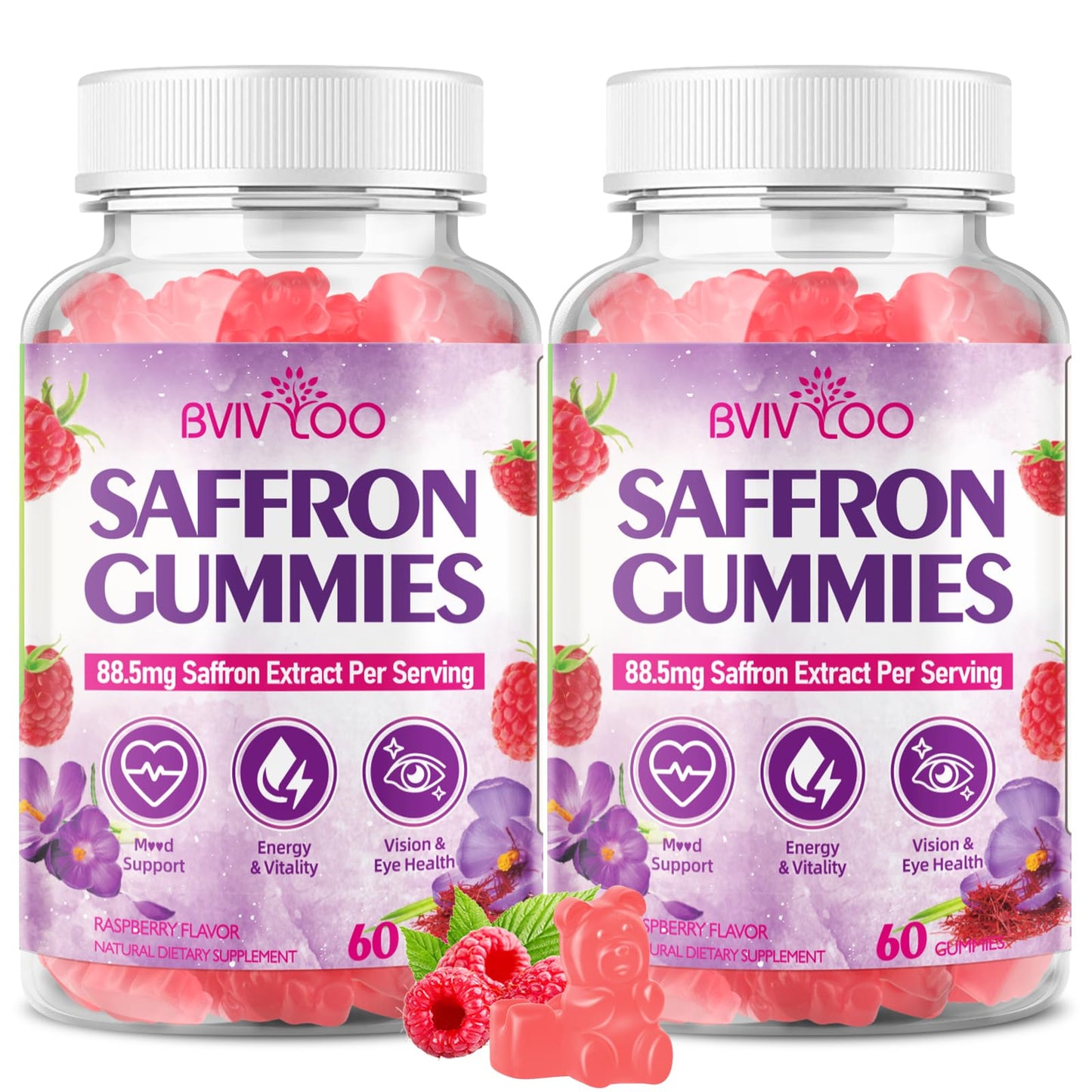 BVIVLOO Saffron Gummies 2-pack