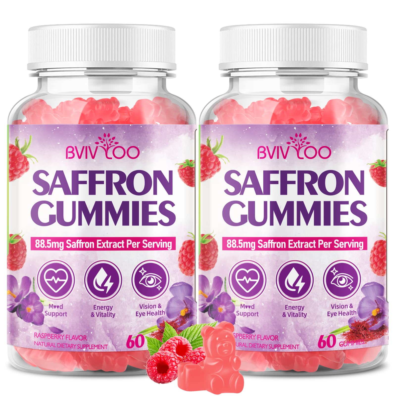 BVIVLOO Saffron Gummies 2-pack