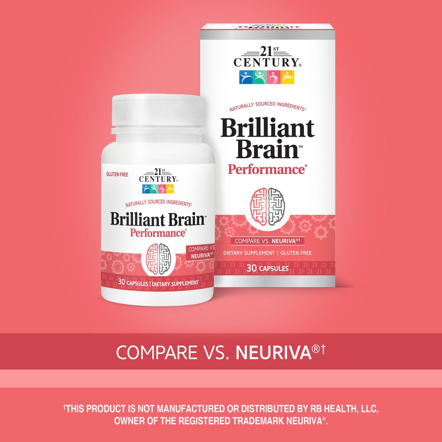 21st Century Brilliant Brain Performance Capsules, 30 Count