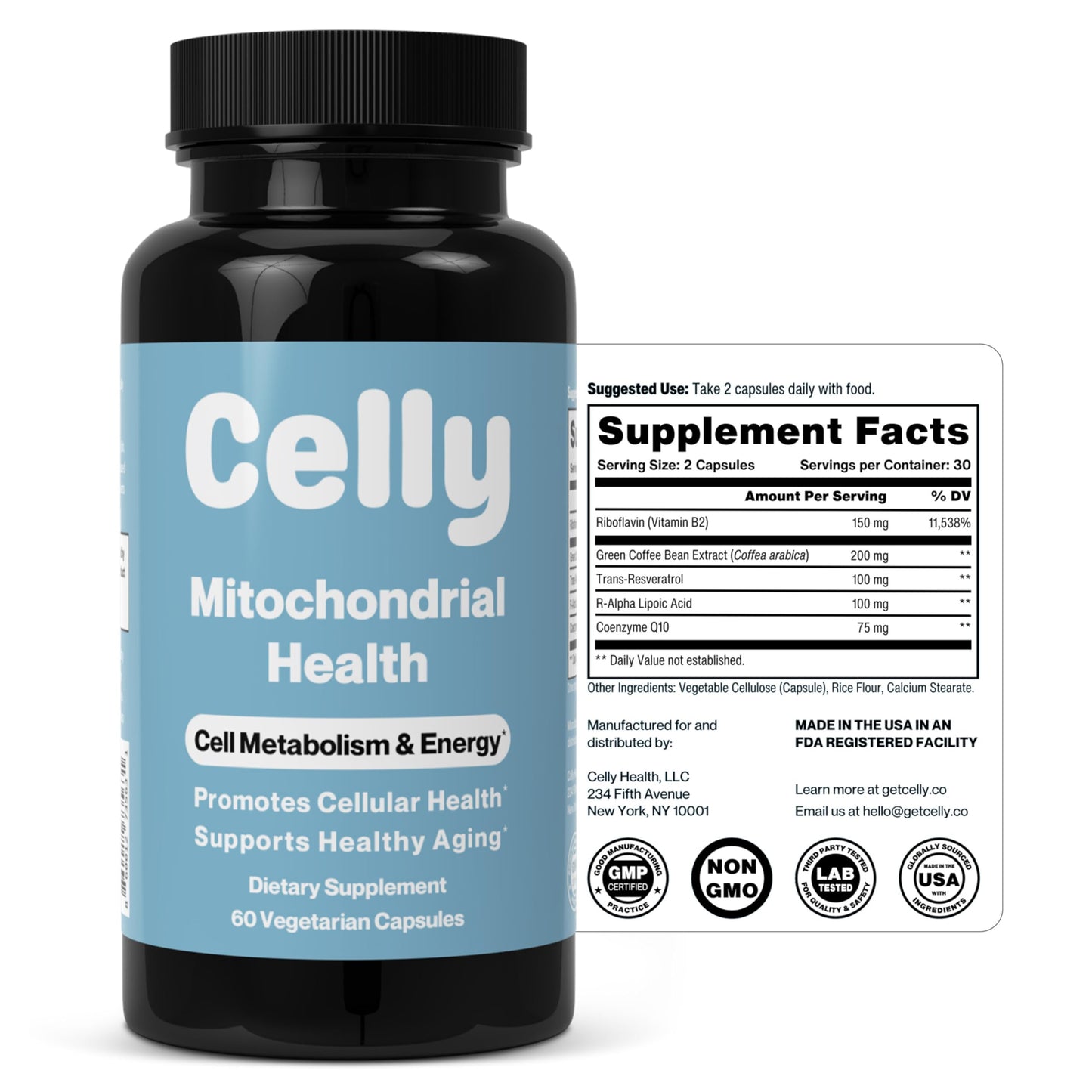 Celly Mitochondrial Health Capsule 60 Count