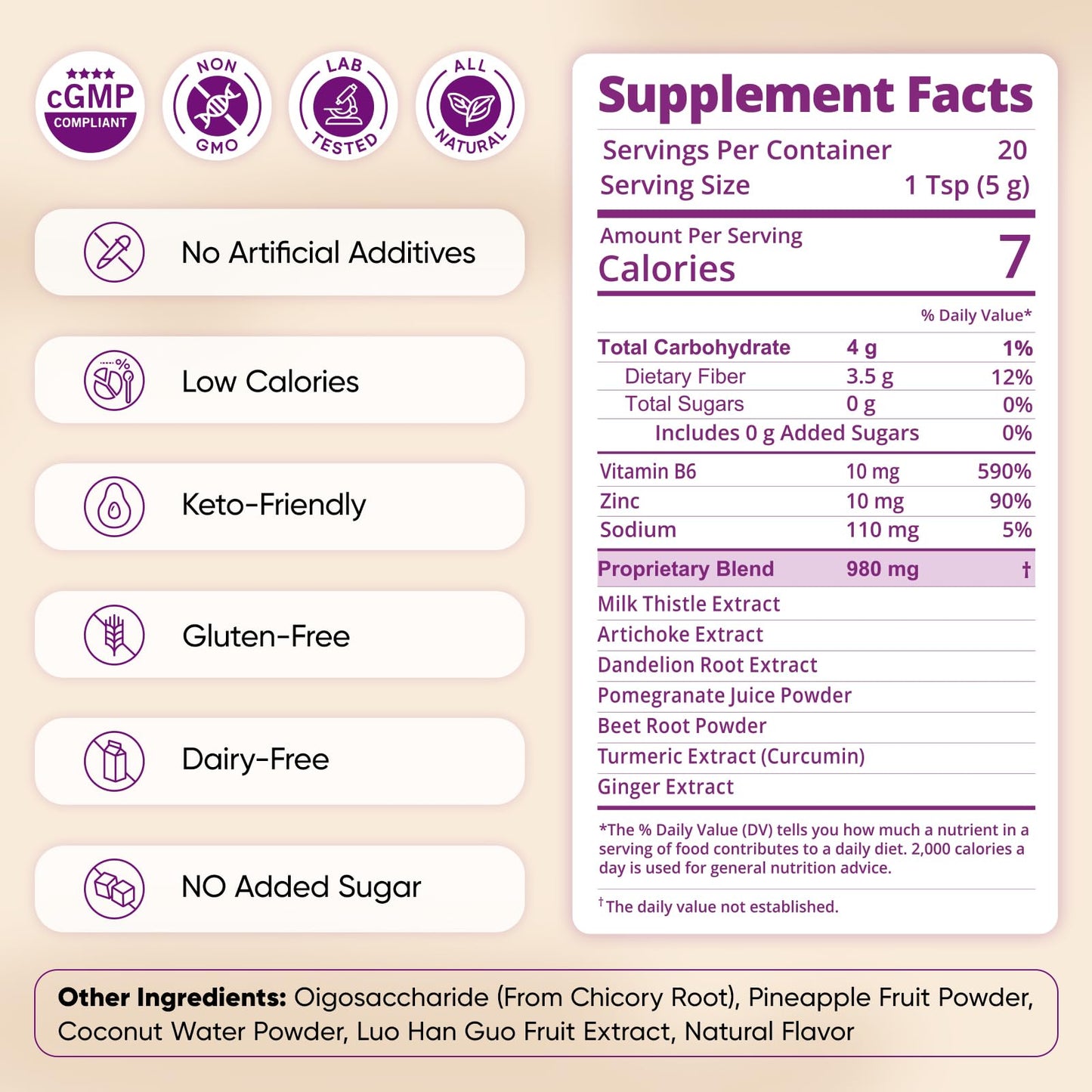 Veltracha Liver Cleanse Detox Powder, Pomegranate Flavor, 3.5 Ounces