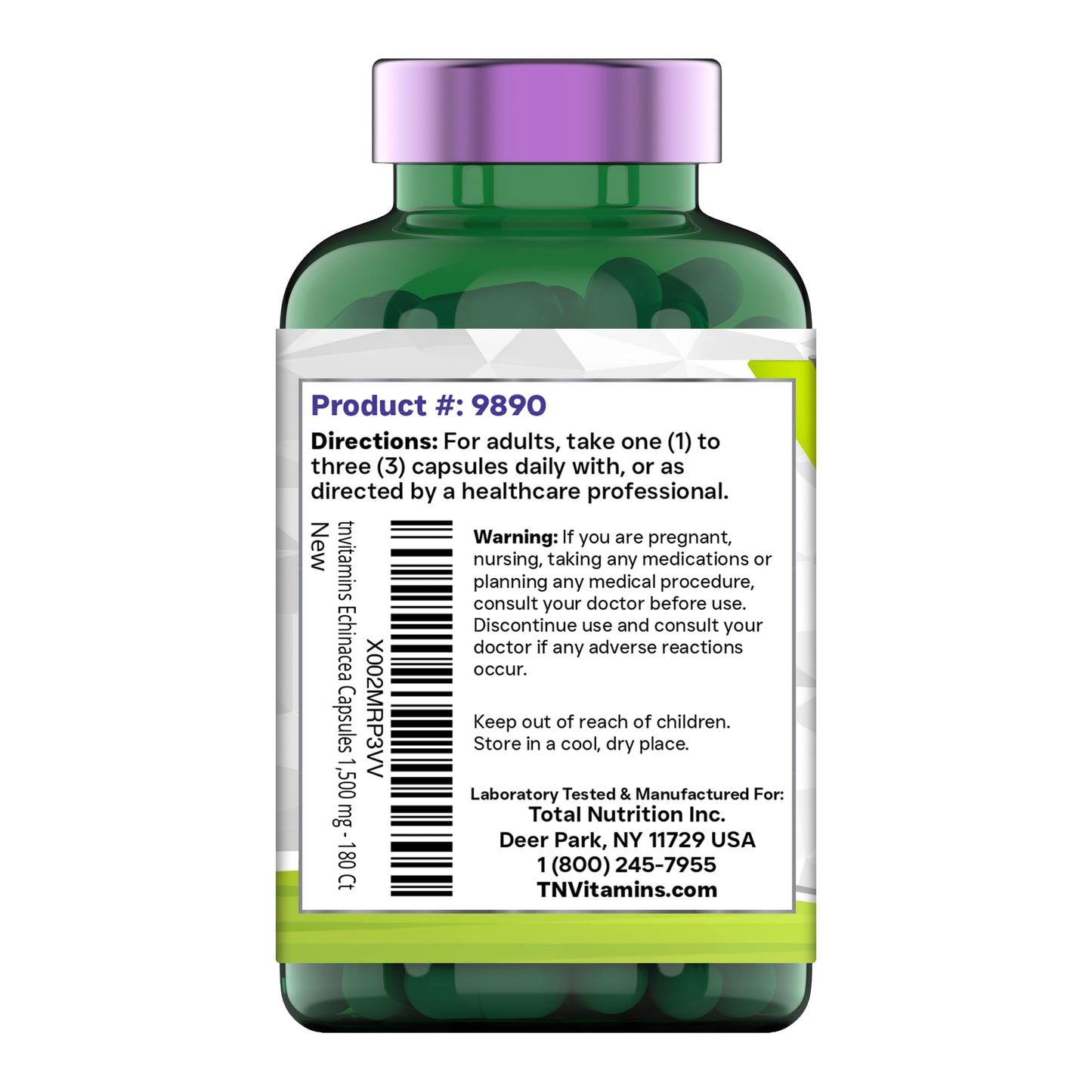 tnvitamins Echinacea Capsules, 180 Capsules