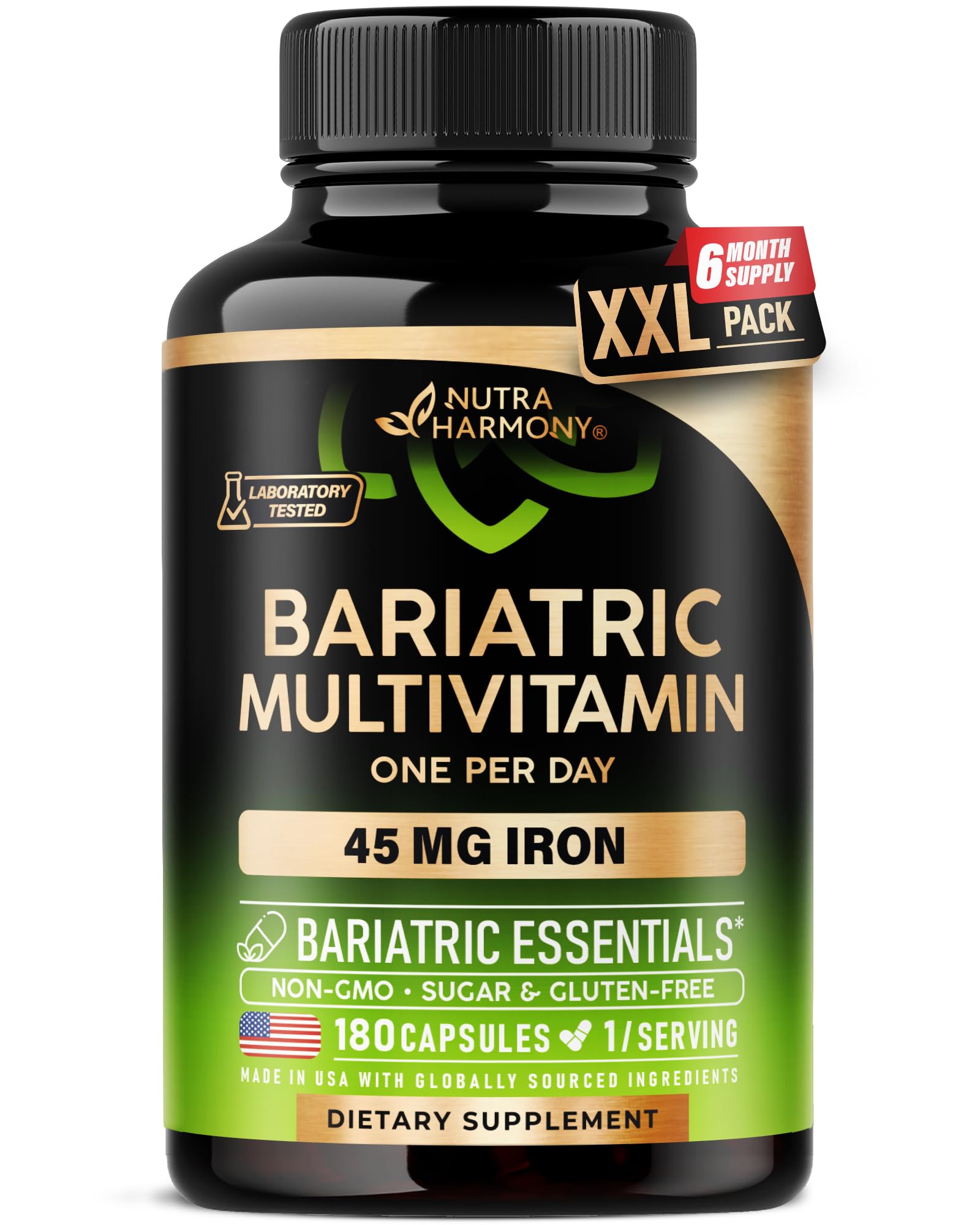 NUTRAHARMONY Bariatric Multivitamin Capsules 180 Count