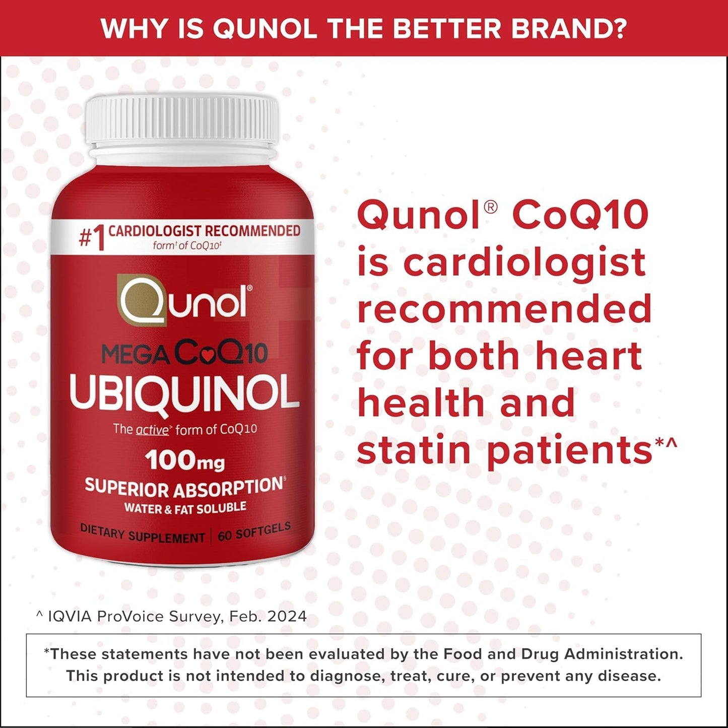 Qunol Mega Ubiquinol 100mg CoQ10 Softgel, 100 Count