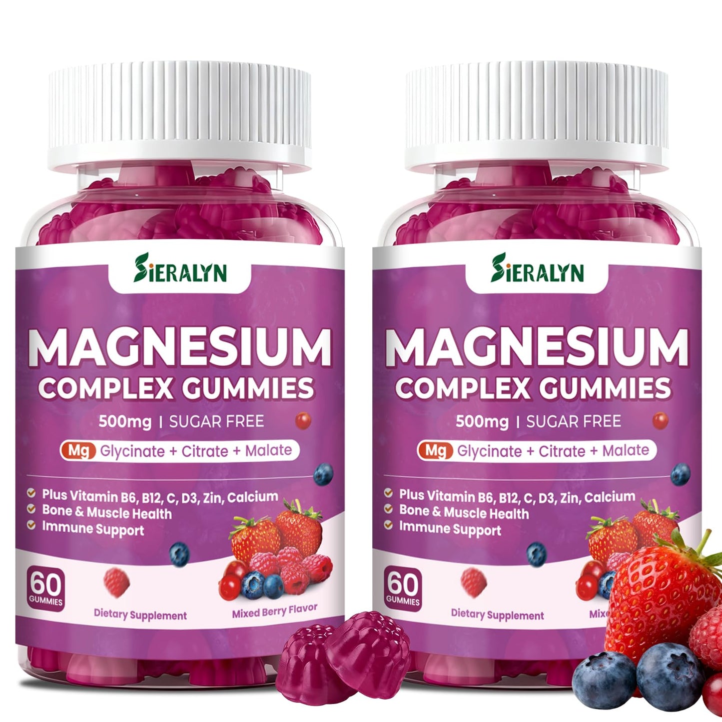 Sieralyn Magnesium Complex Gummies 500mg 120 Count
