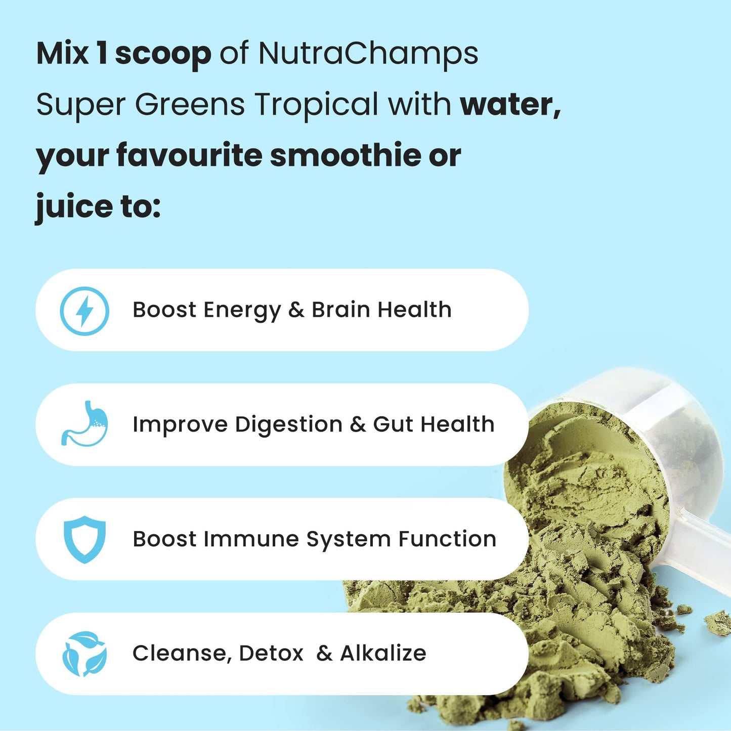 NutraChamps Super Greens Powder 18 oz