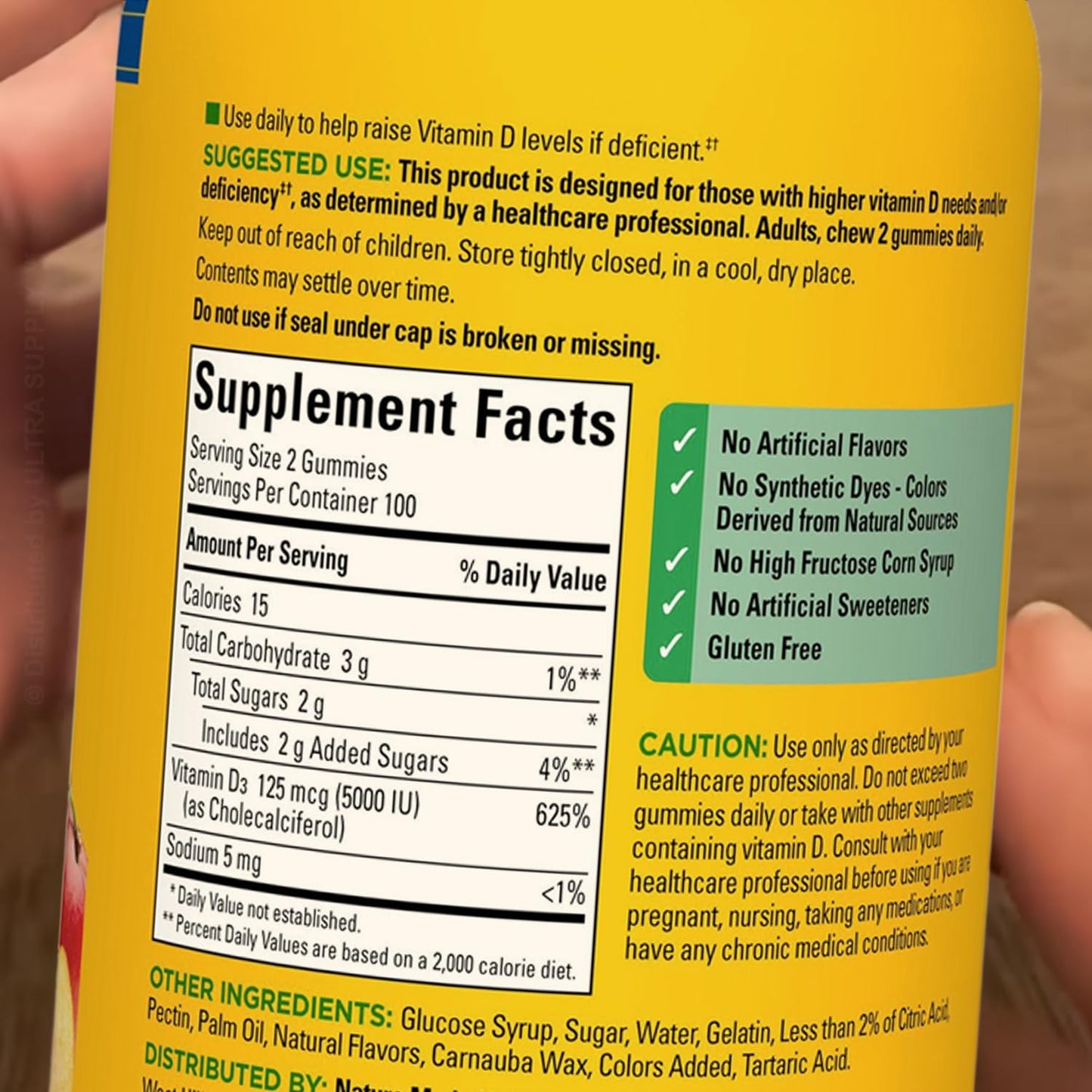 Generic Vitamin D3 Gummies 5000 IU, 200 Count