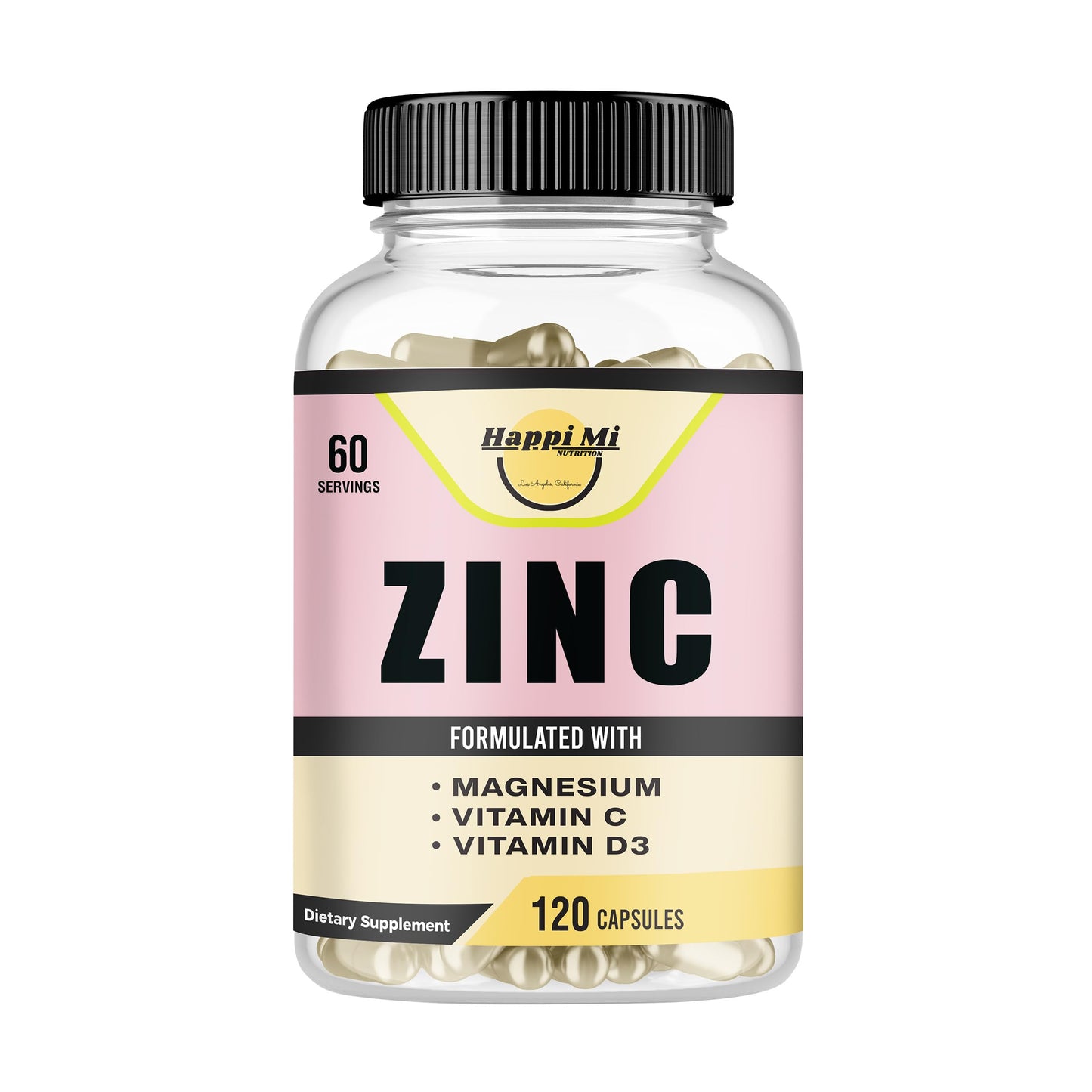 Happi Mi Nutrition Zinc Mineral Supplement Capsule, 120 Count