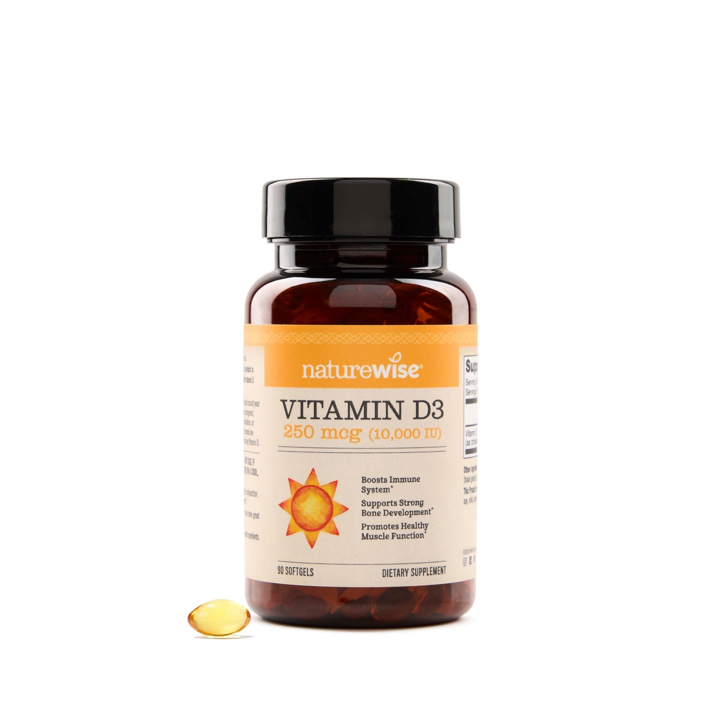NatureWise Vitamin D3 10000IU Supplement 90 Softgels