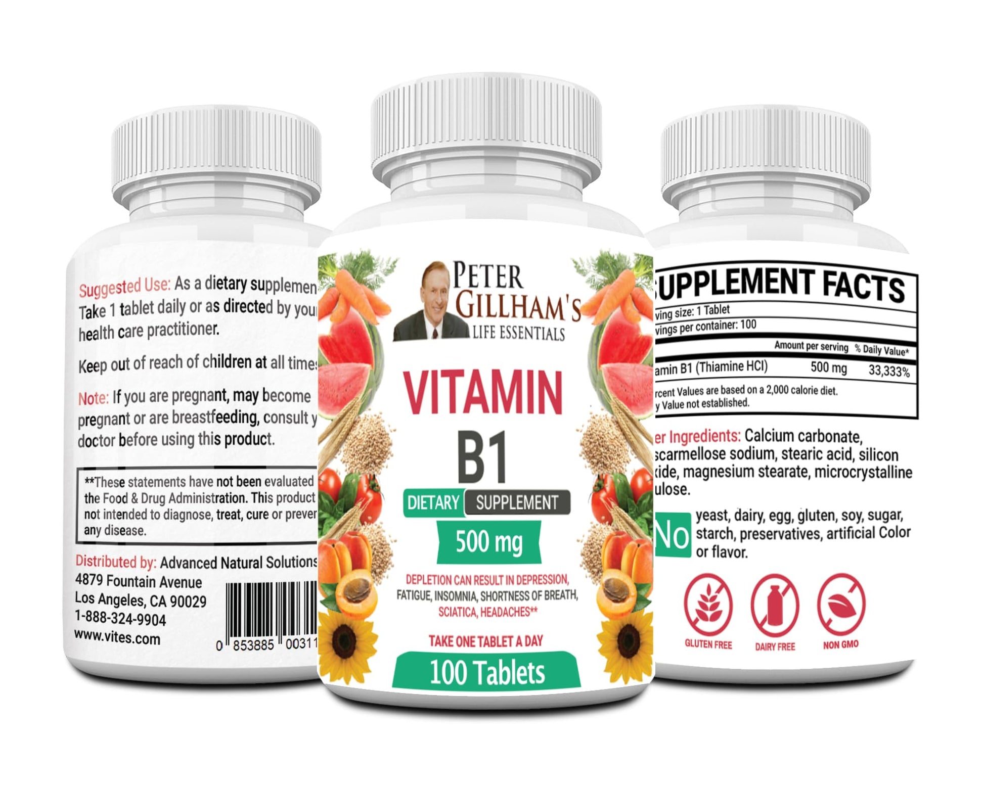 Peter's Choice B1 Tablets Dietary Supplement, 100 Tablets